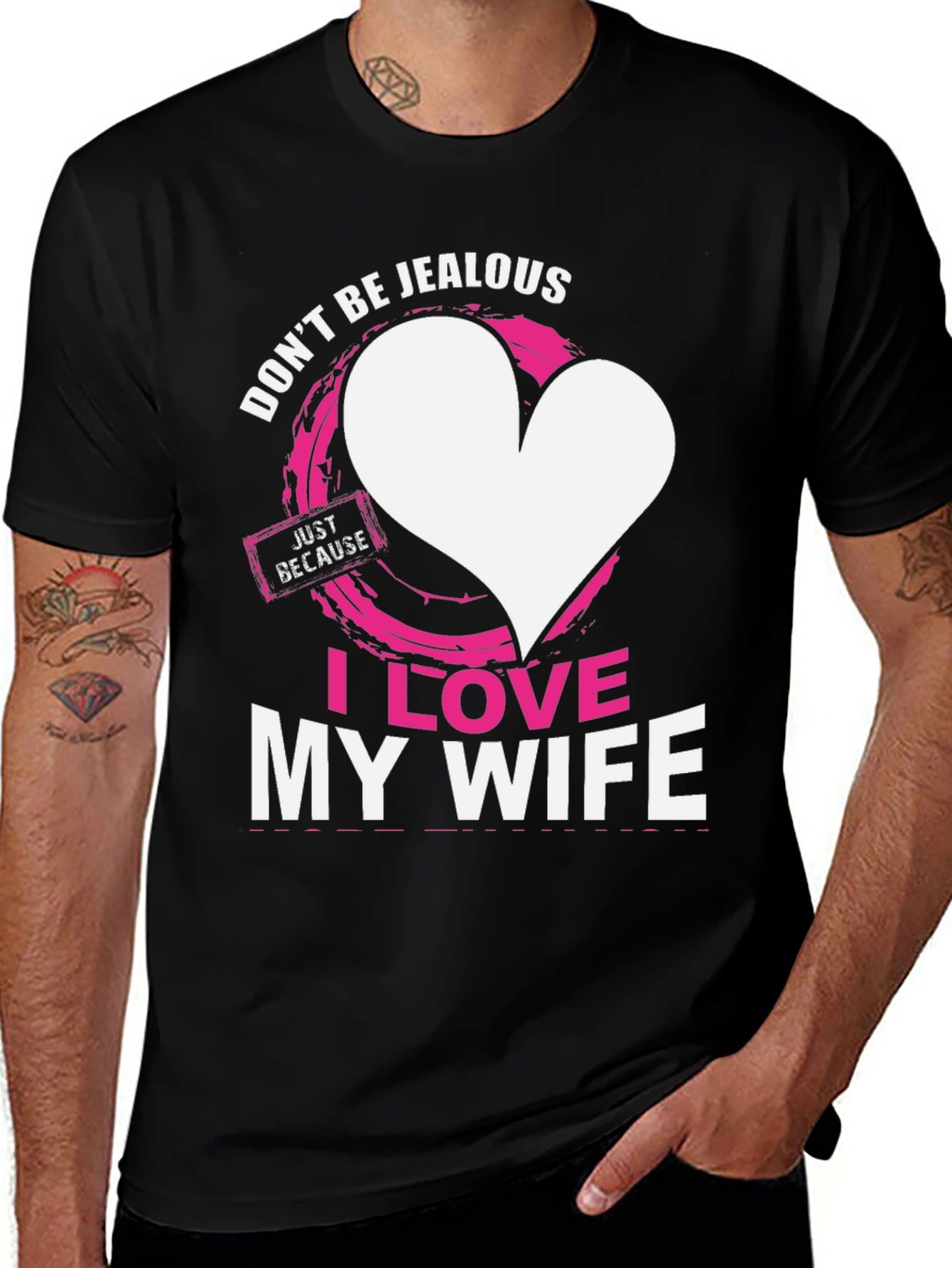 Variant 27 of I Love My Wife Funny Graphic Tee