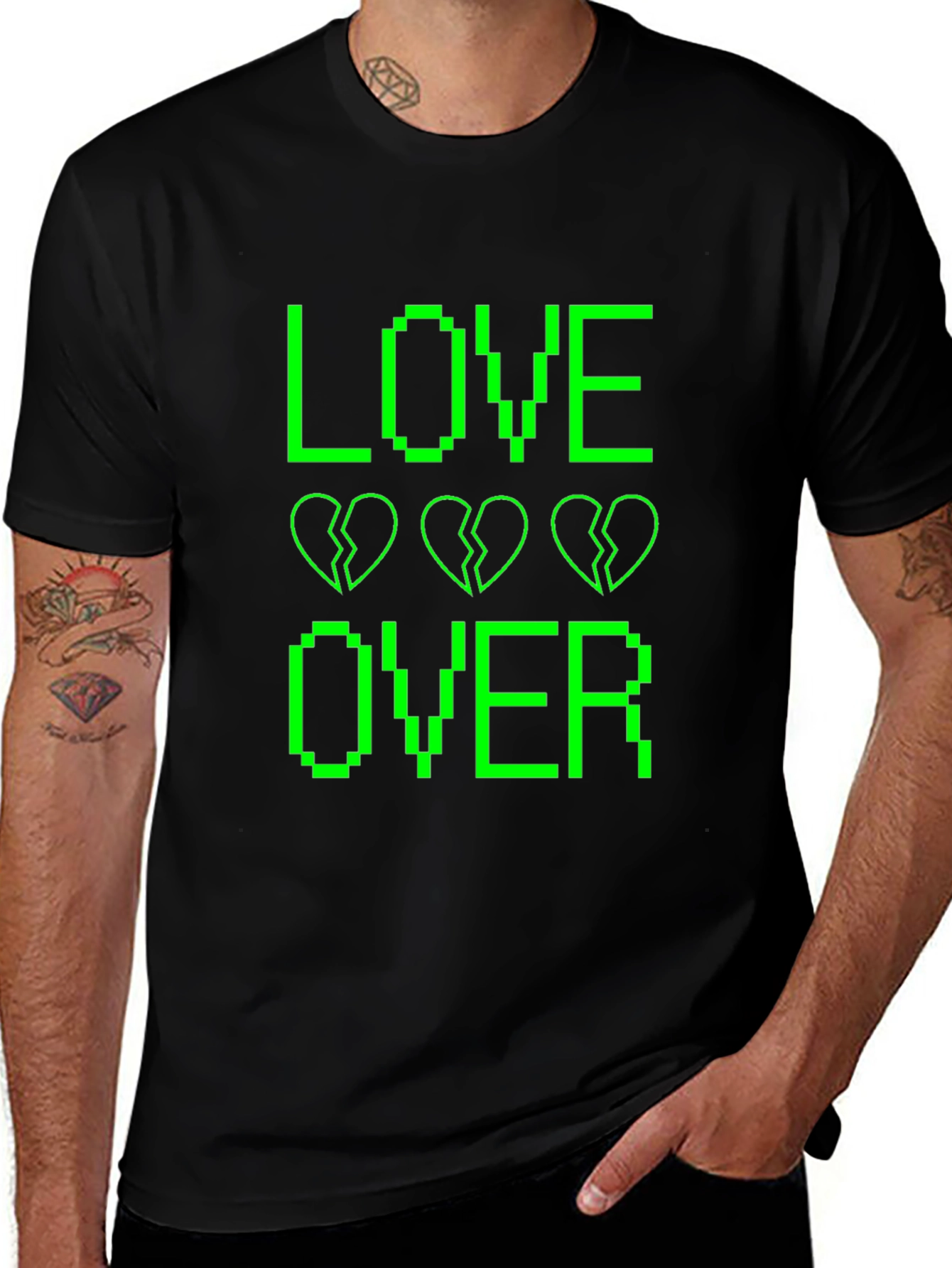 Variant 27 of Love Over Black Graphic T-Shirt
