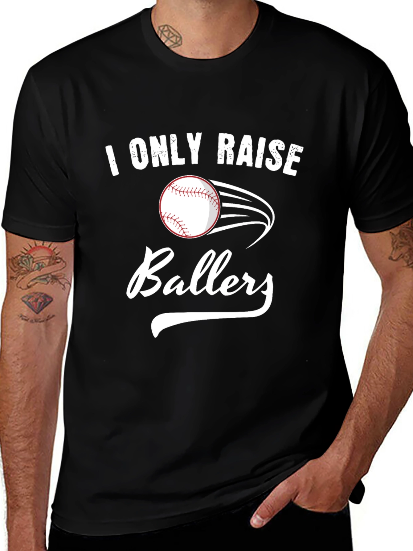 Variant 30 of I Only Raise Ballers T-Shirt - Baseball Tee