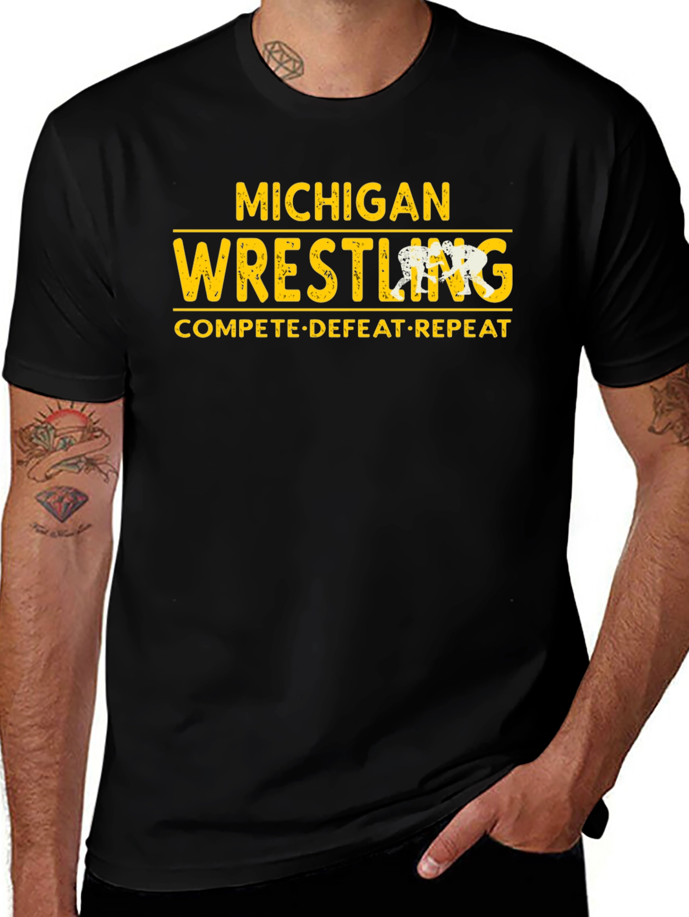 Variant 29 of Michigan Wrestling T-Shirt
