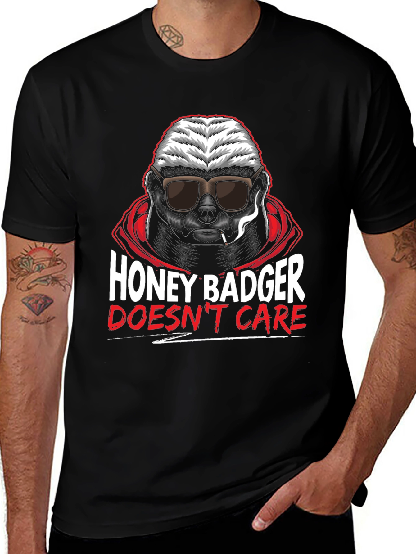 Variant 24 of Honey Badger Don't Care Graphic T-Shirt