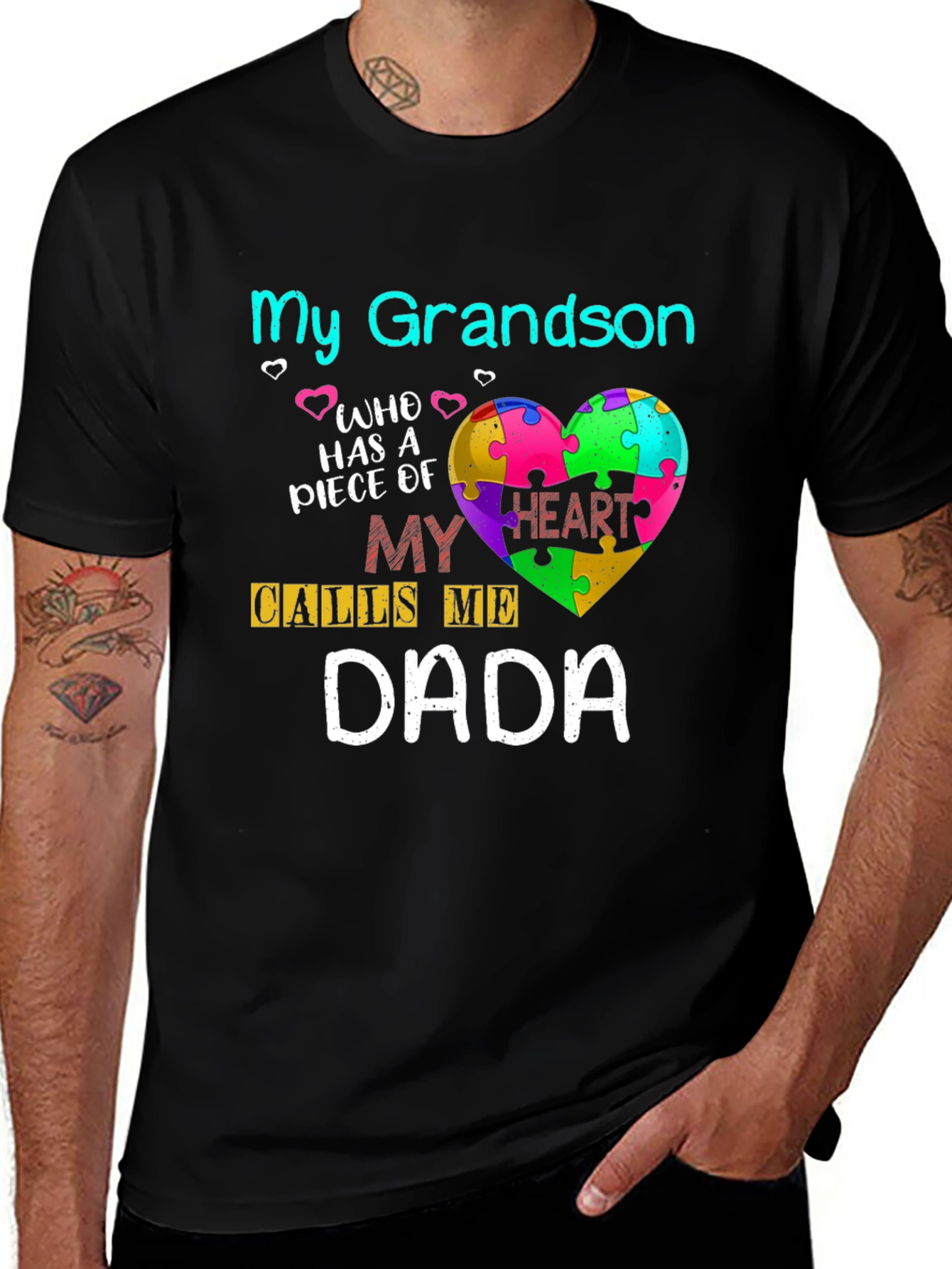 My Grandson Dada Autism Awareness Tee