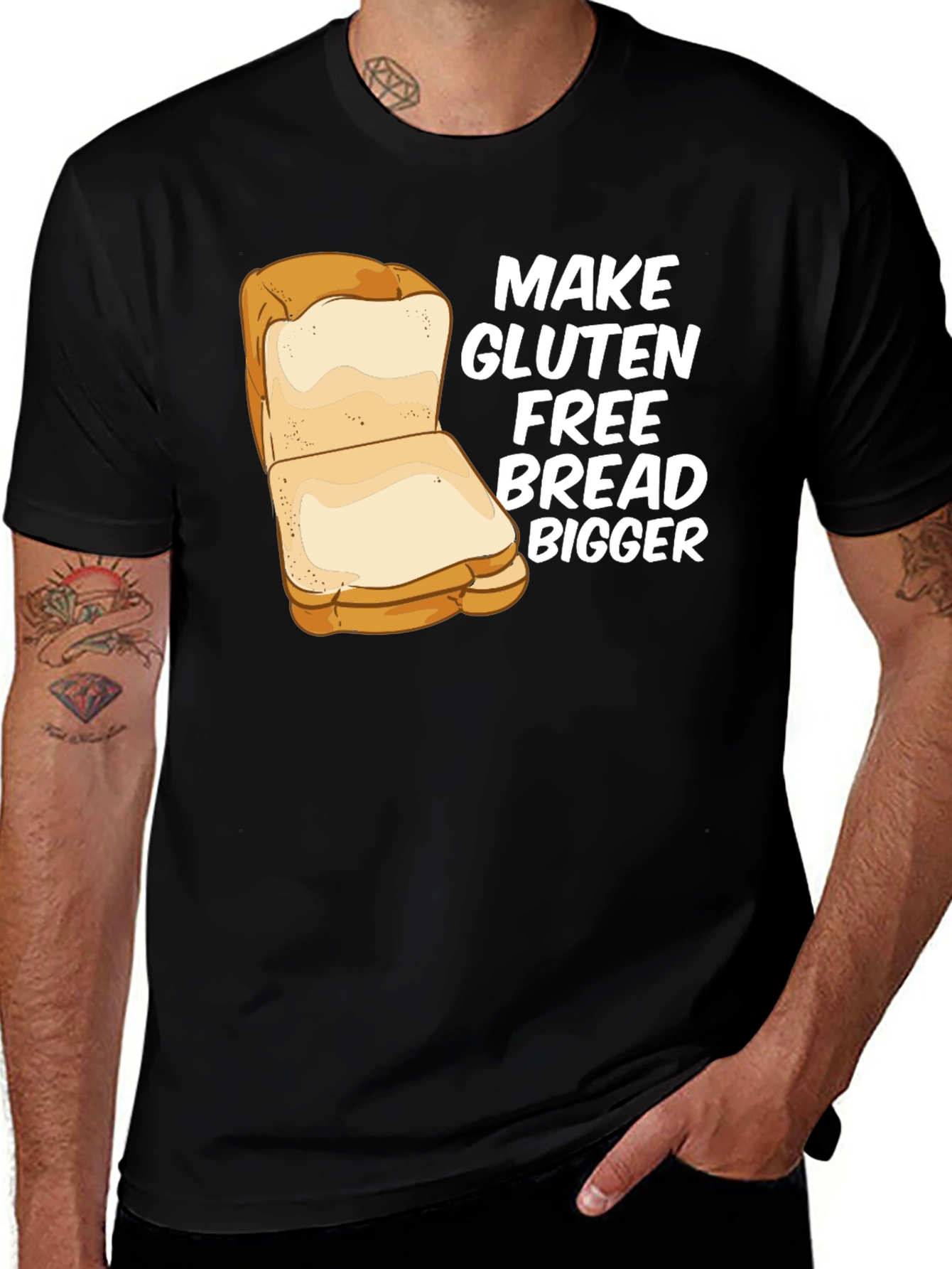 Variant 15 of Gluten Free Bread T-Shirt Funny Foodie Tee