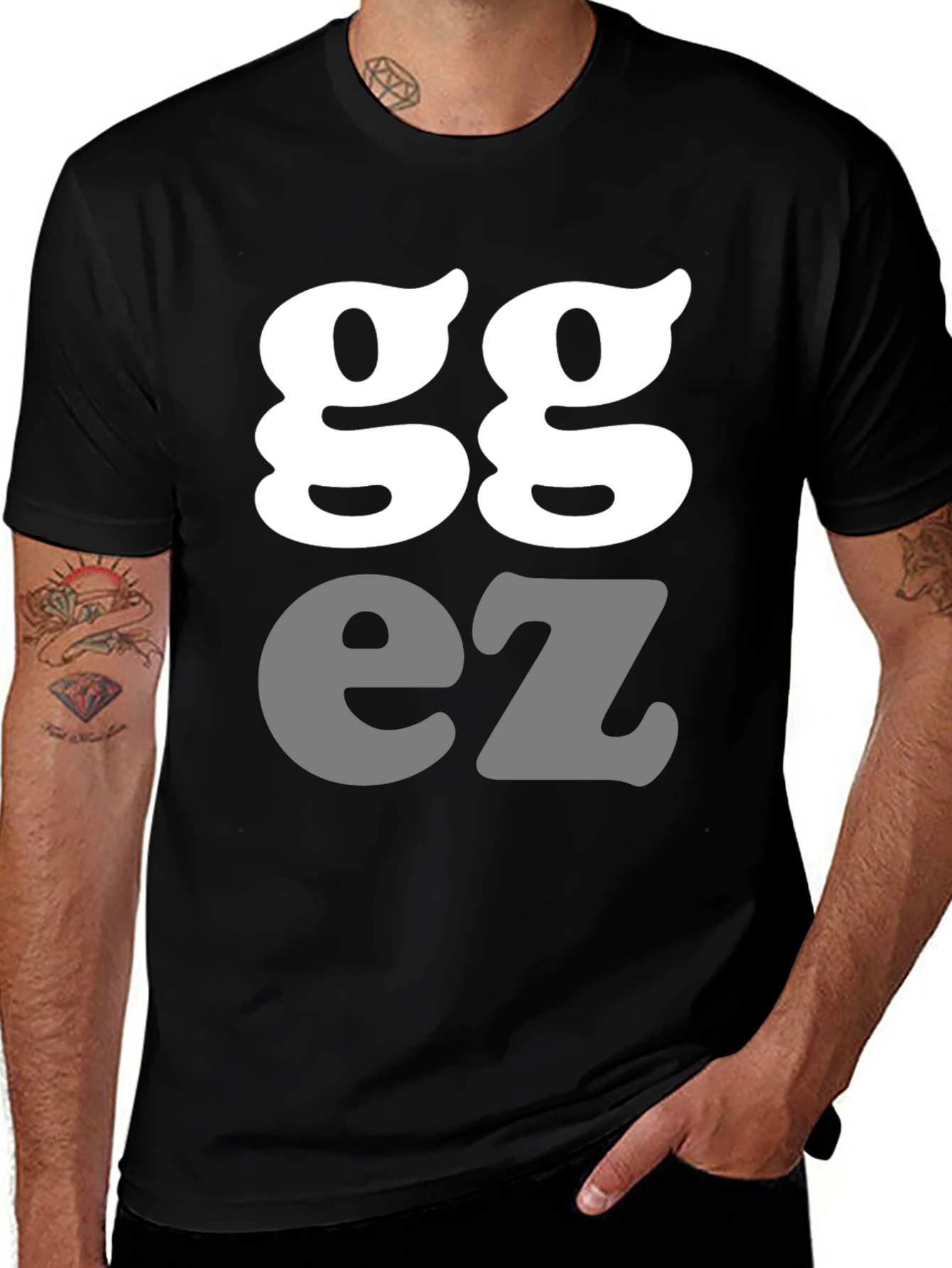 Variant 4 of GG EZ Black Graphic T-Shirt
