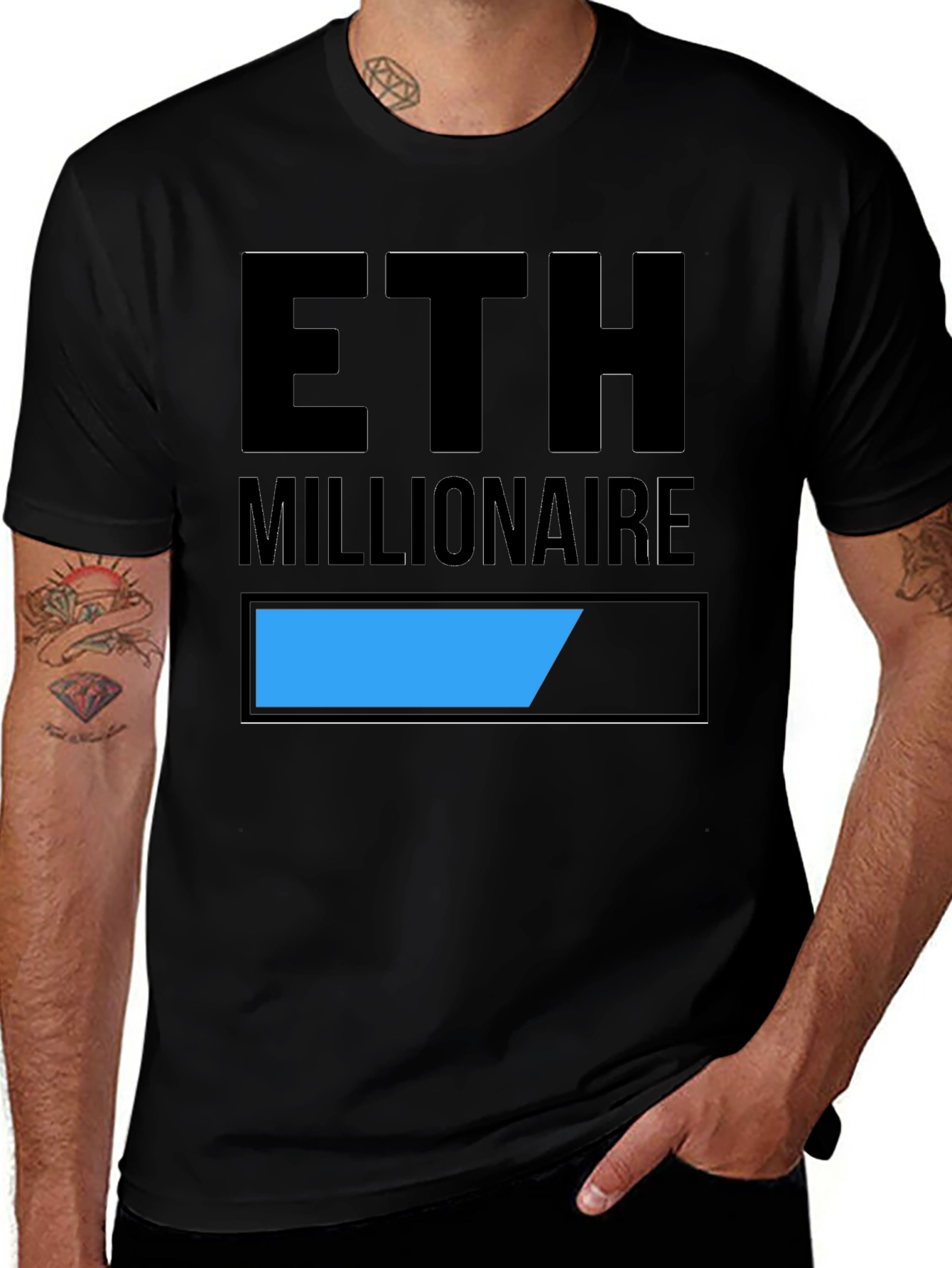 Variant 6 of ETH Millionaire T-Shirt Crypto Investor