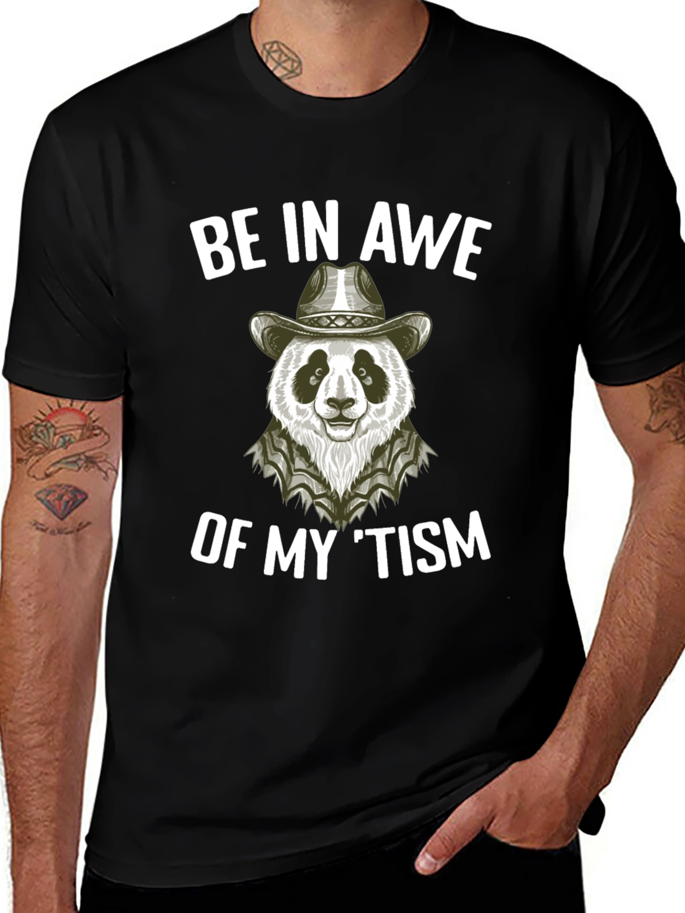 Variant 16 of Be in Awe Panda Cowboy T-Shirt