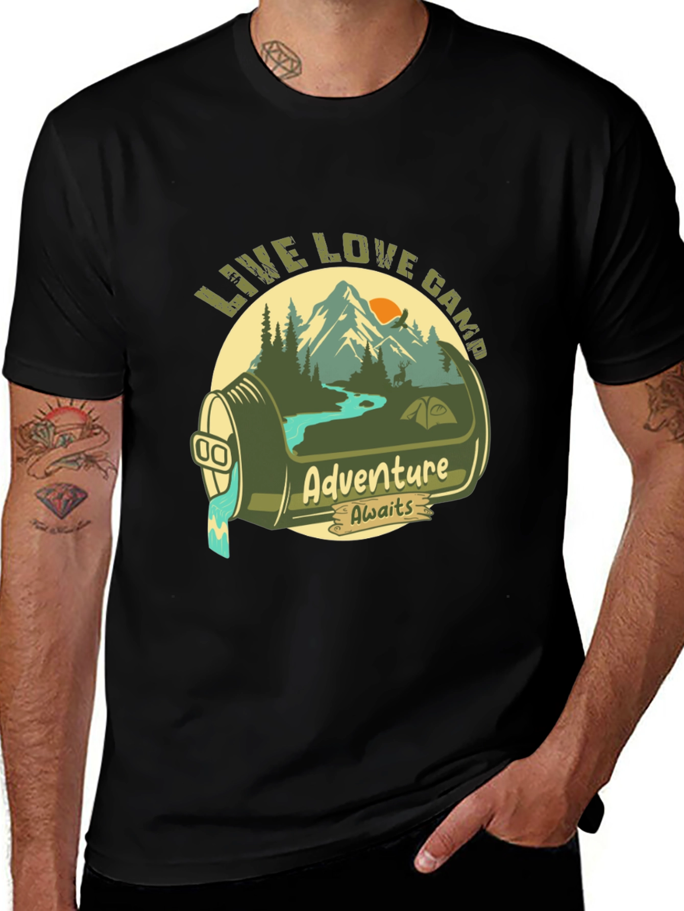 Variant 18 of Adventure Awaits Camping Graphic Tee