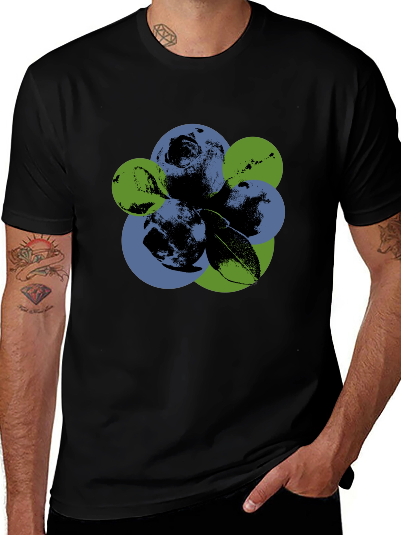 Variant 22 of Abstract Blueberry Graphic T-Shirt