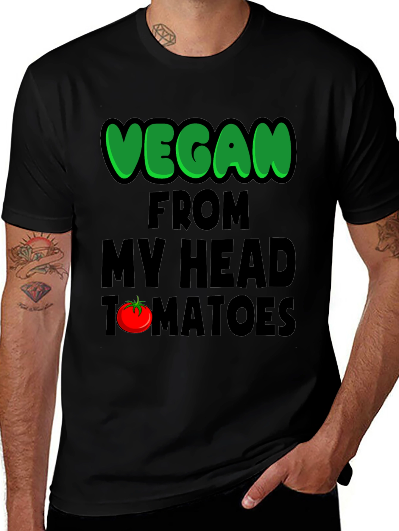 Variant 11 of Vegan From My Head Tomatoes T-Shirt