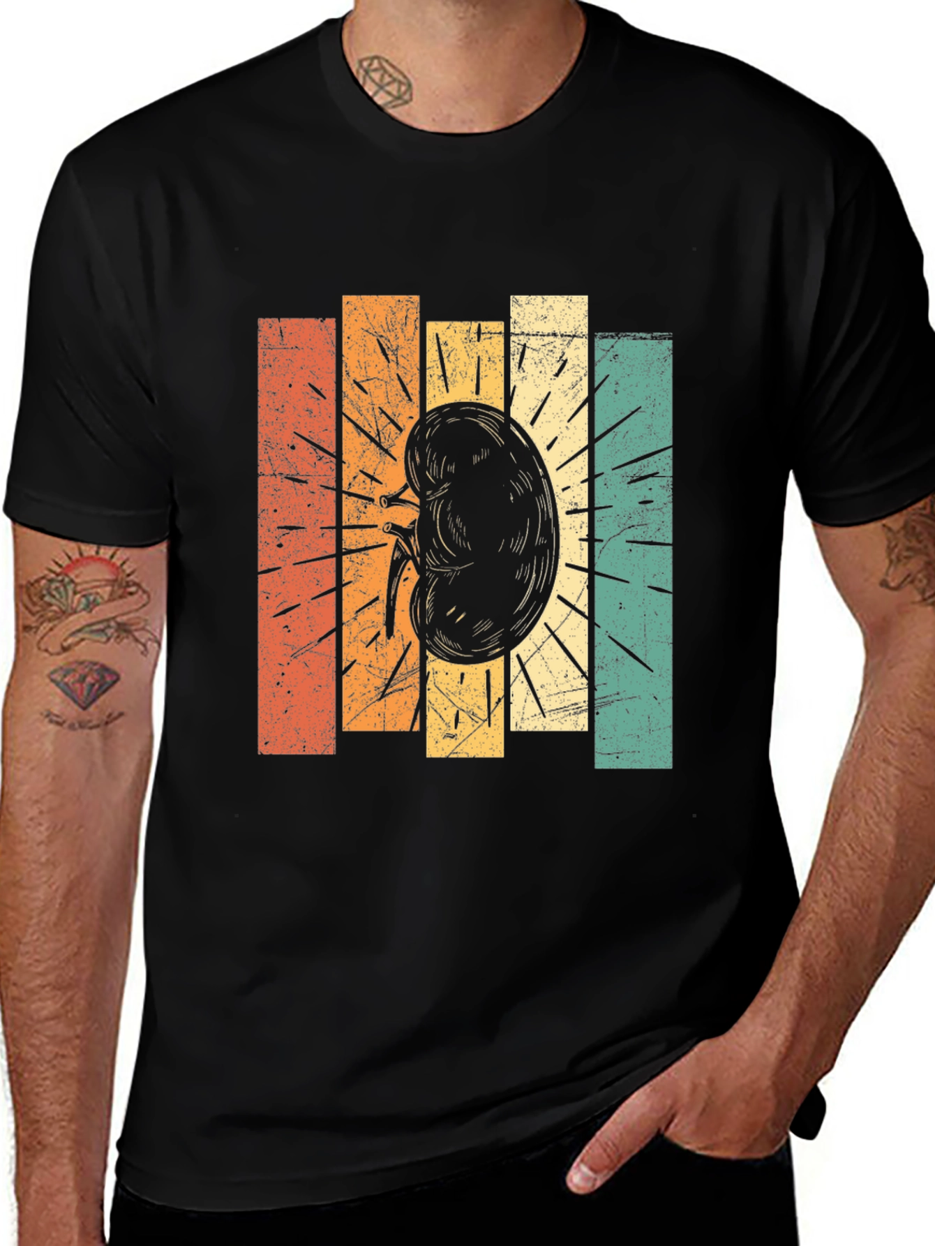 Variant 14 of Retro Kidney T-Shirt - Vintage Style Design