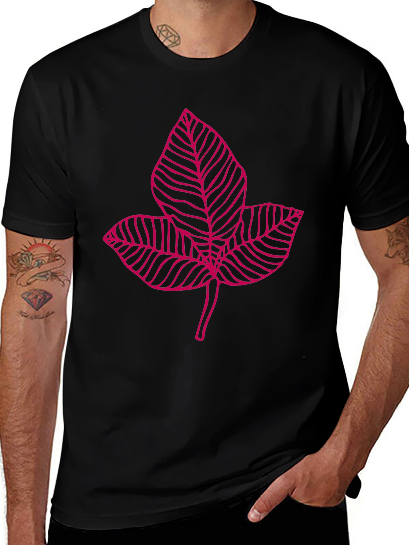 Variant 20 of Leaf Graphic Tee - Stylish Casual Wear
