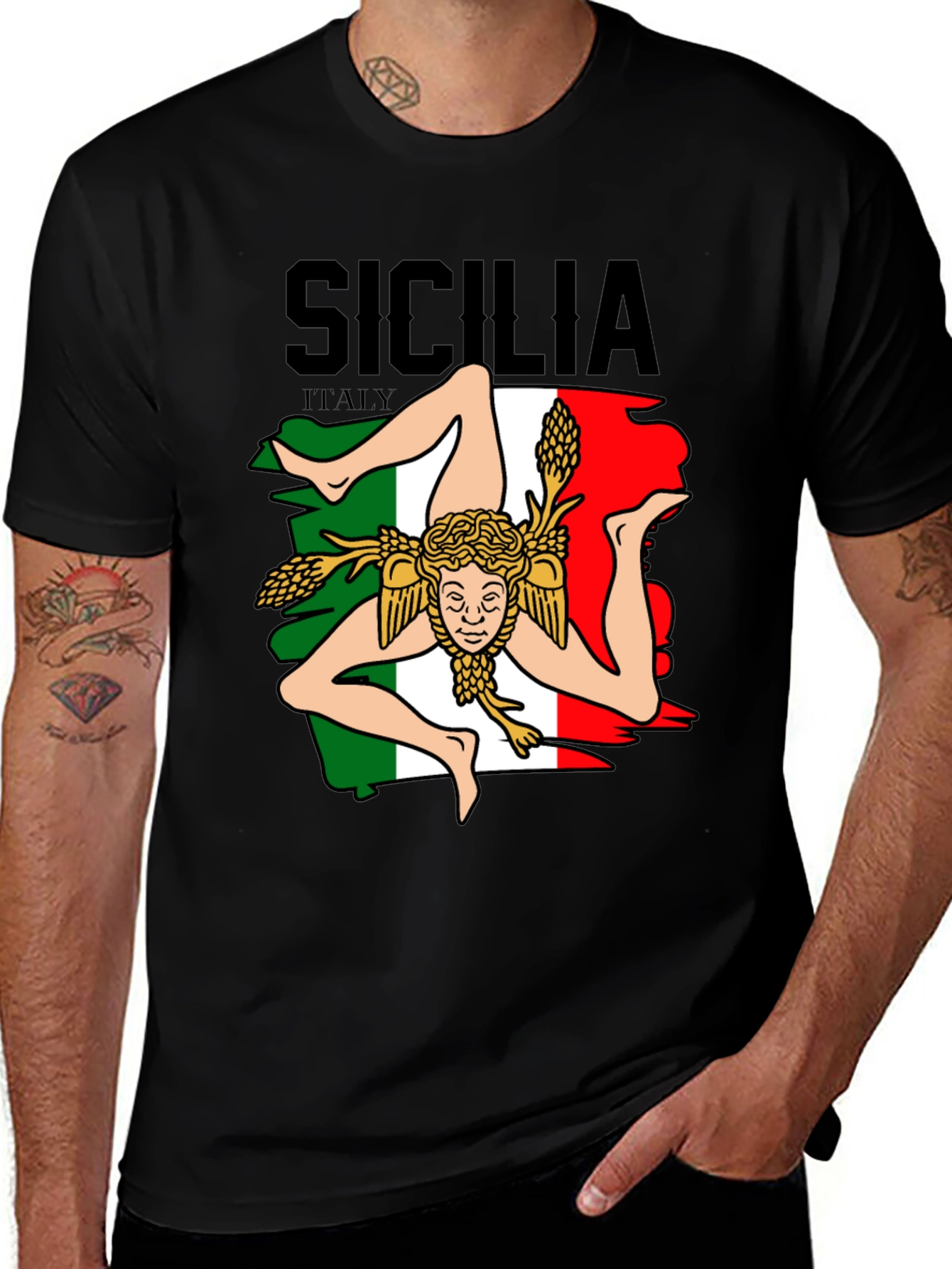 Sicilia Italy Flag T-Shirt