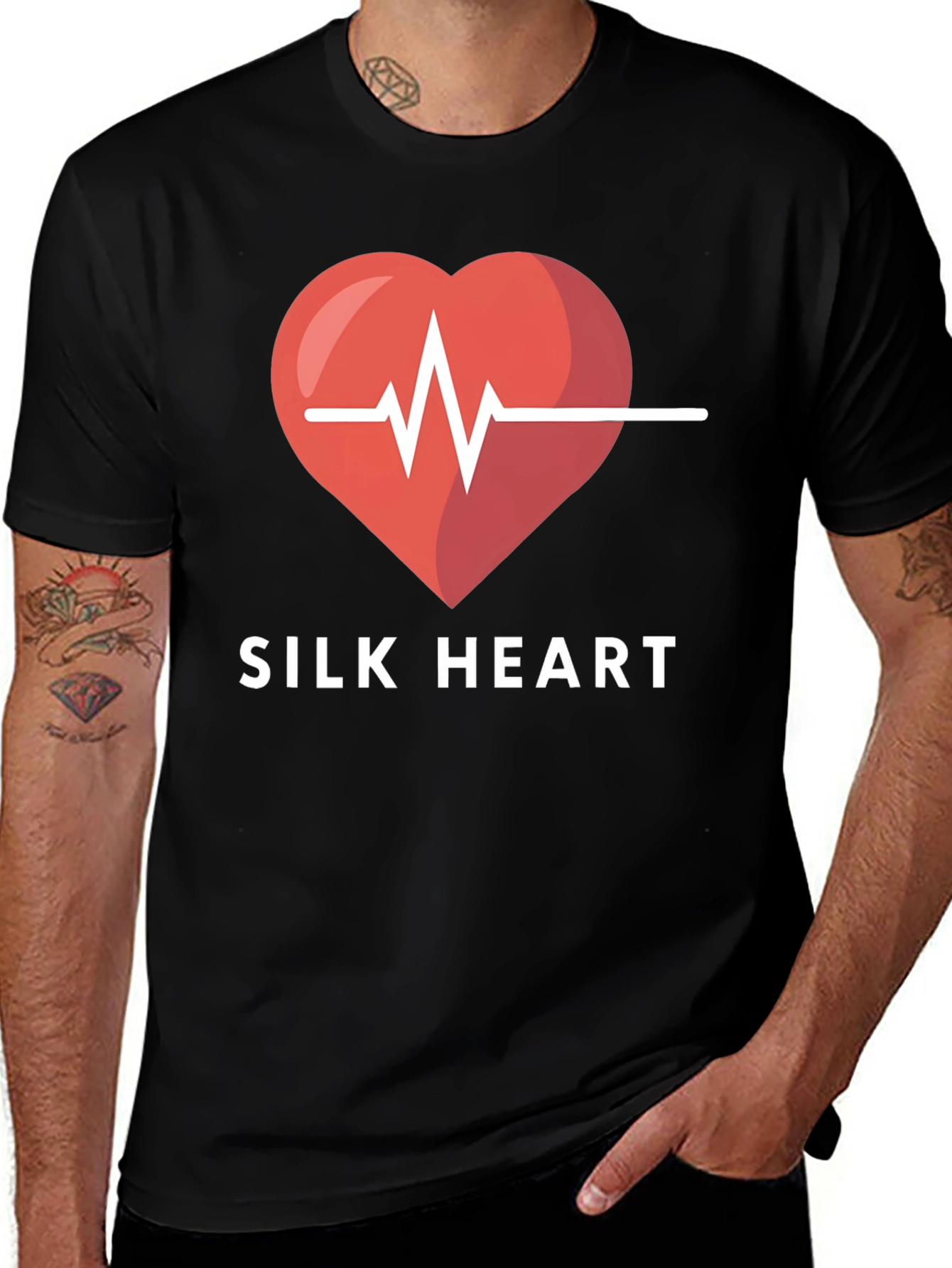 Variant 8 of Silk Heart T-Shirt - Stylish Graphic Tee