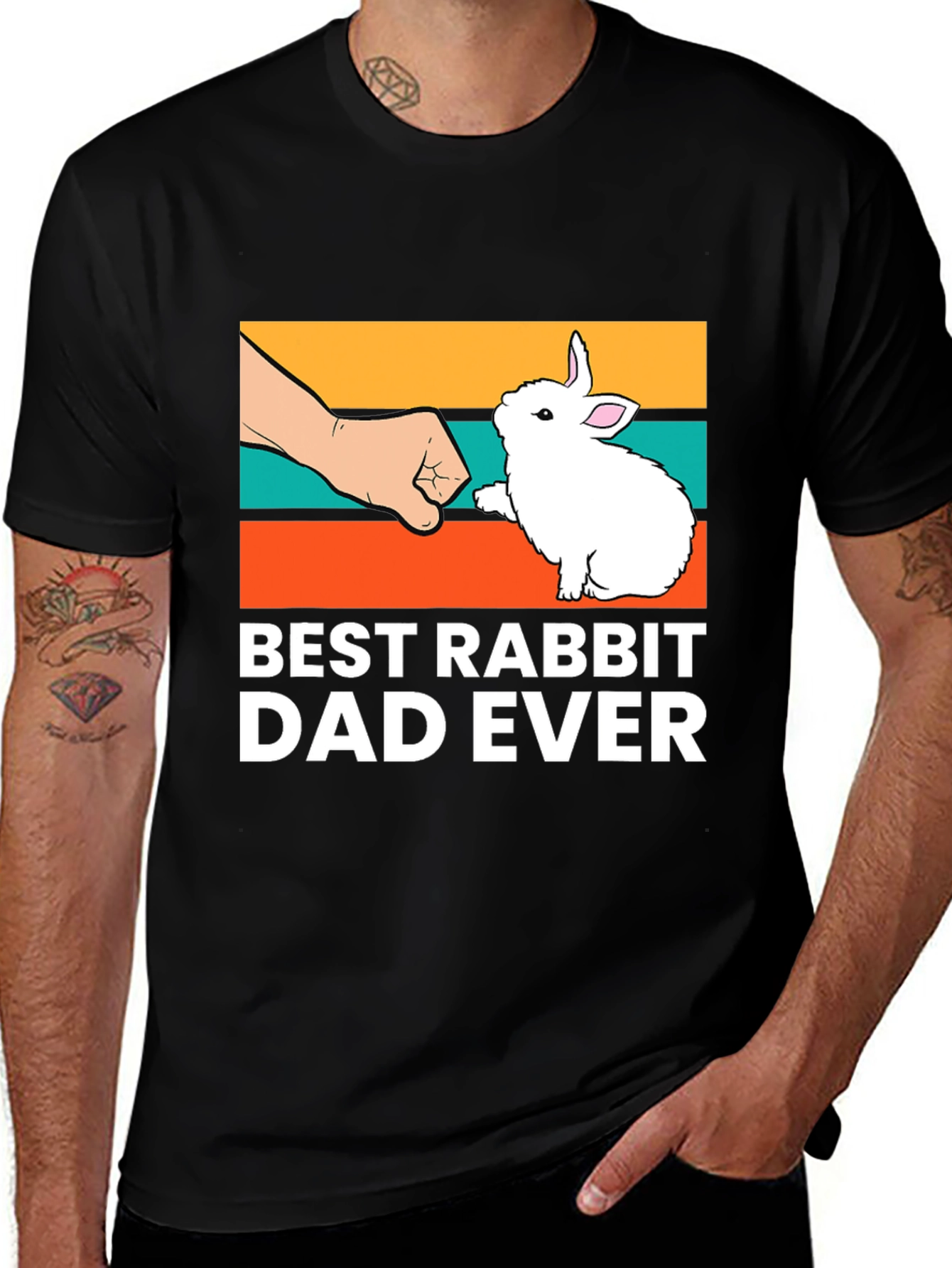 Variant 30 of Best Rabbit Dad Ever T-Shirt Cute Pet Owner Tee