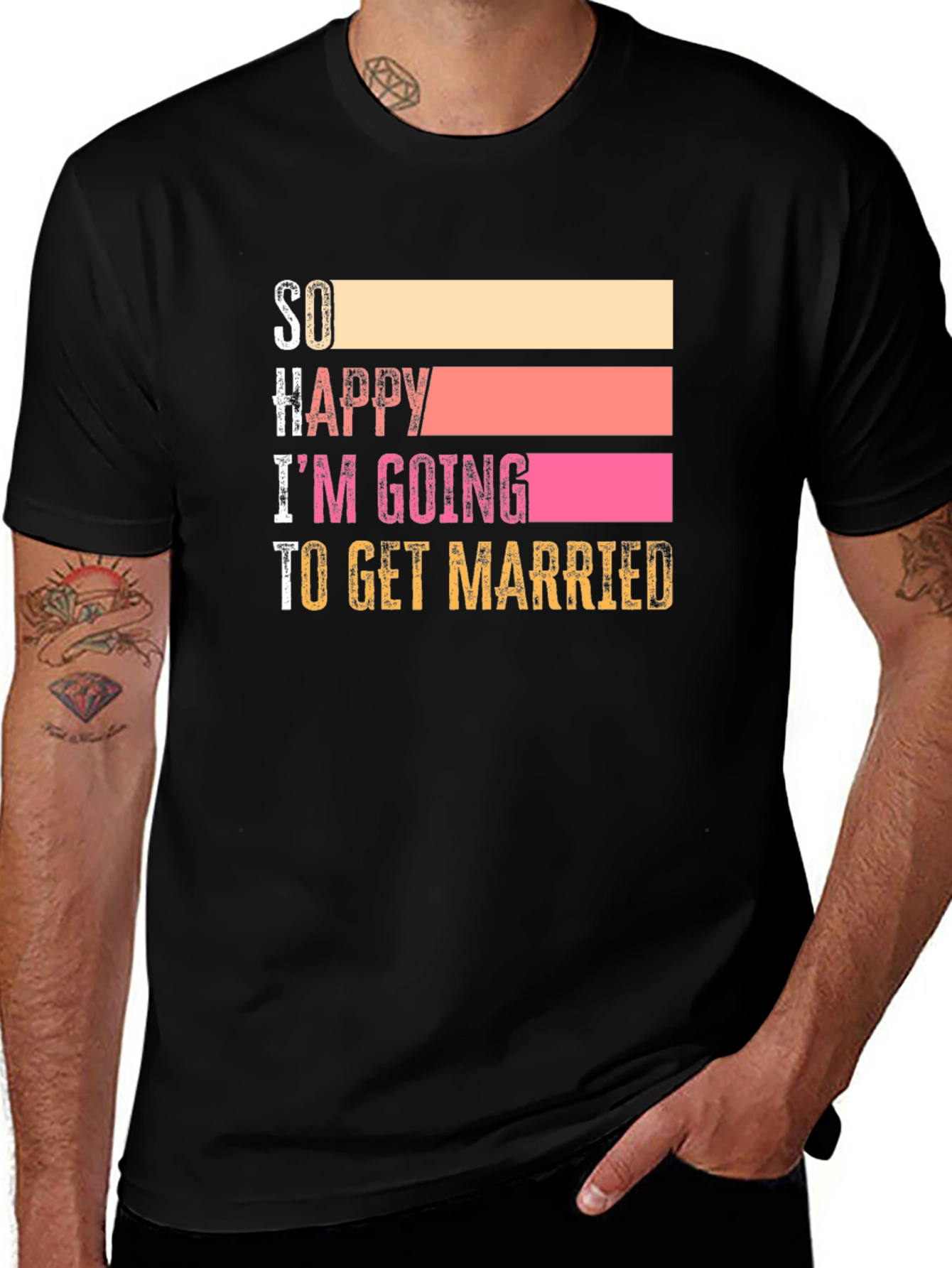 Variant 10 of Funny Groom To Be T-Shirt - So Happy I'm Getting Married