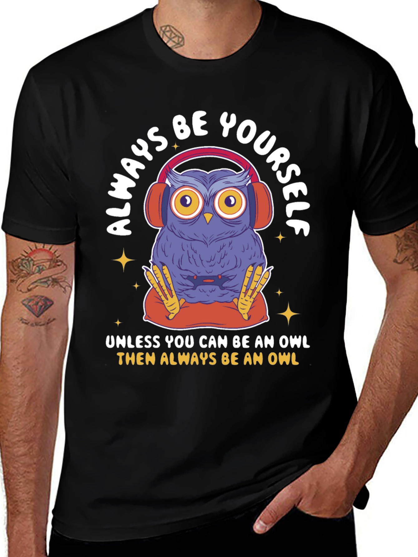 Variant 16 of Always Be Yourself Owl Graphic Tee