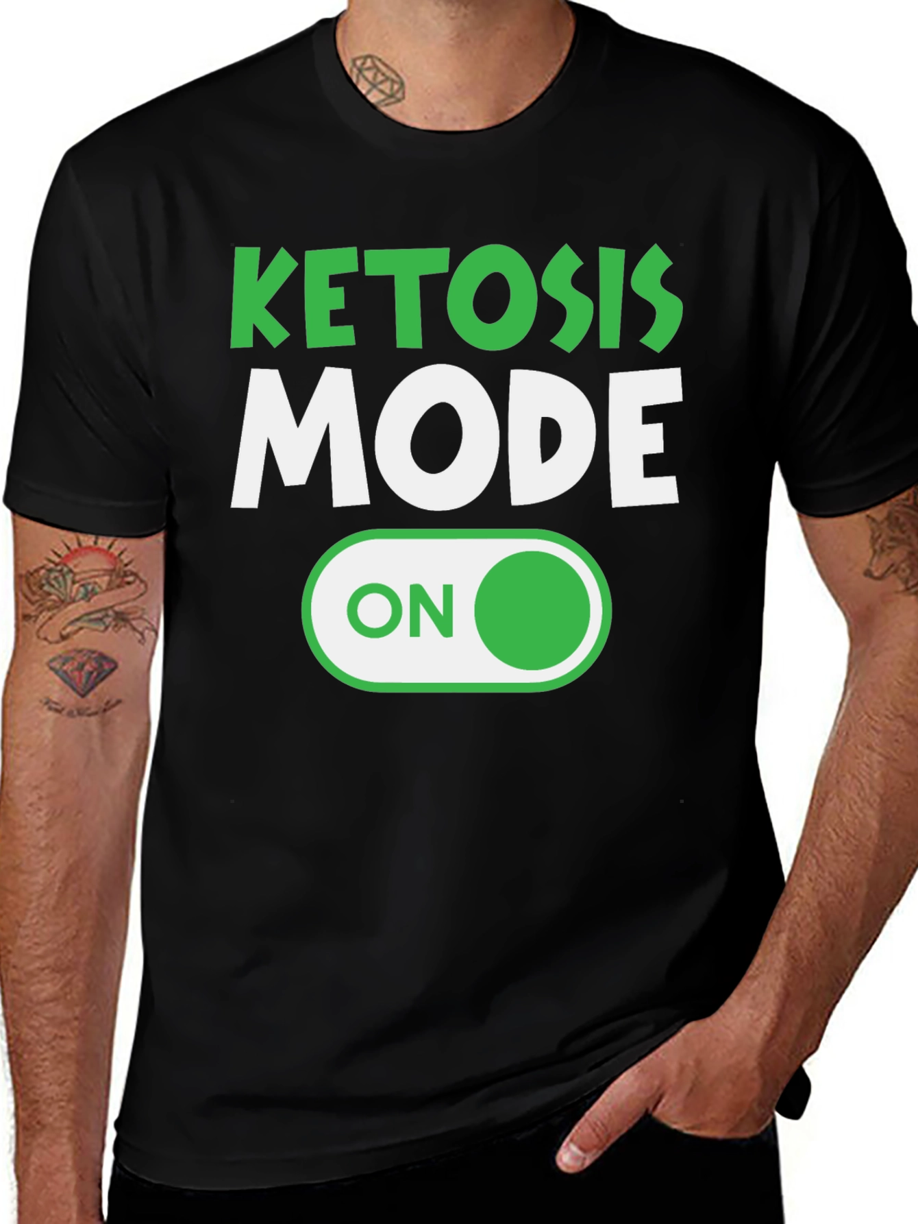 Variant 23 of Ketosis Mode ON Graphic Tee - Black