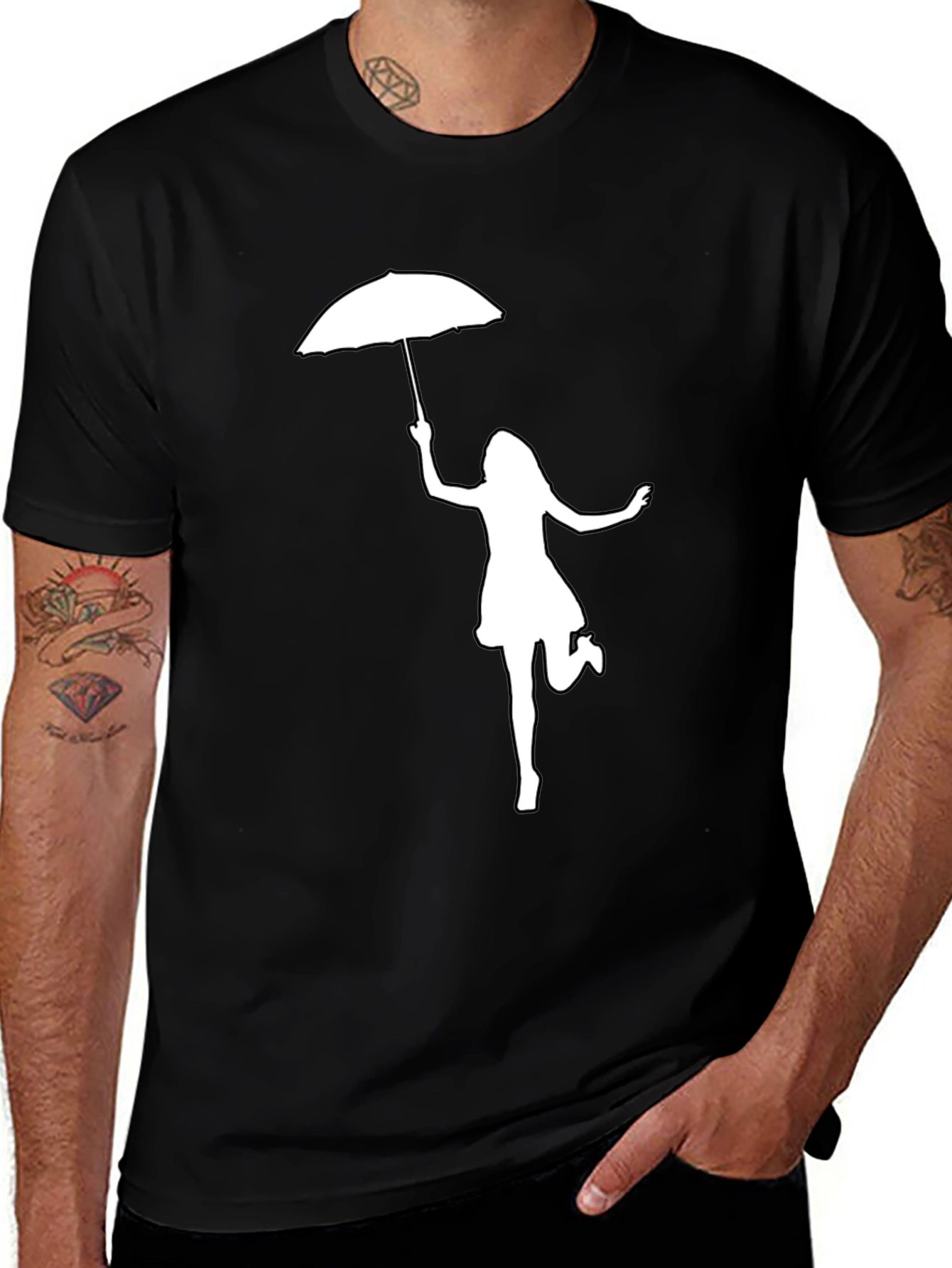 Variant 22 of Dancing Girl with Umbrella Graphic Tee