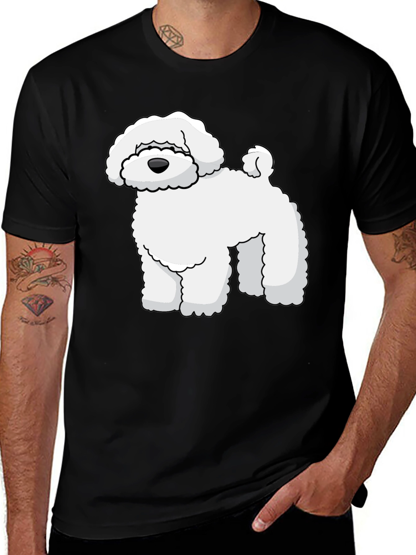 Variant 25 of Cute Cartoon Dog Graphic T-Shirt