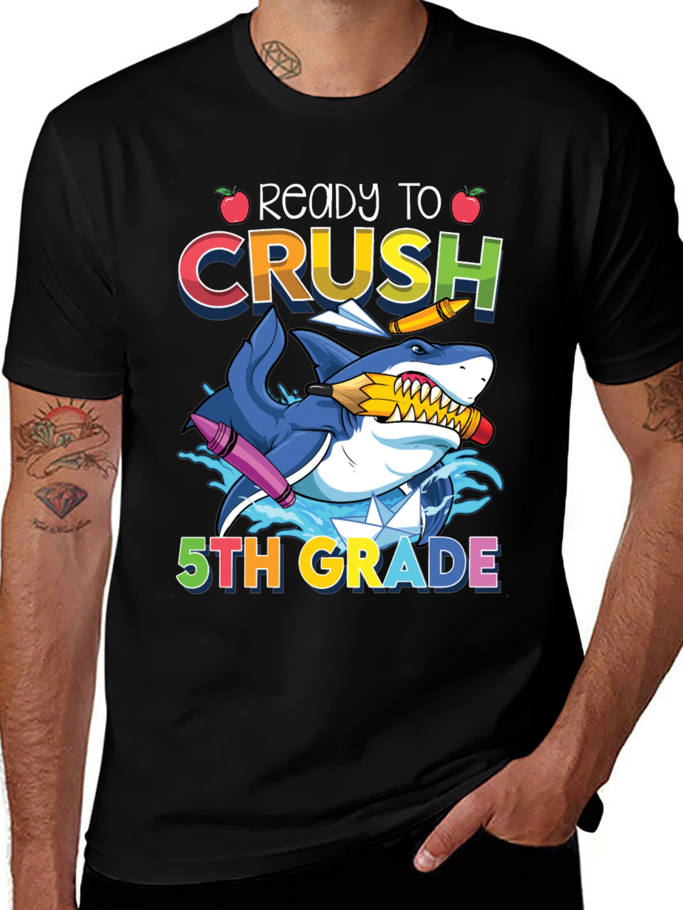 Variant 26 of Ready to Crush 5th Grade Shark T-Shirt