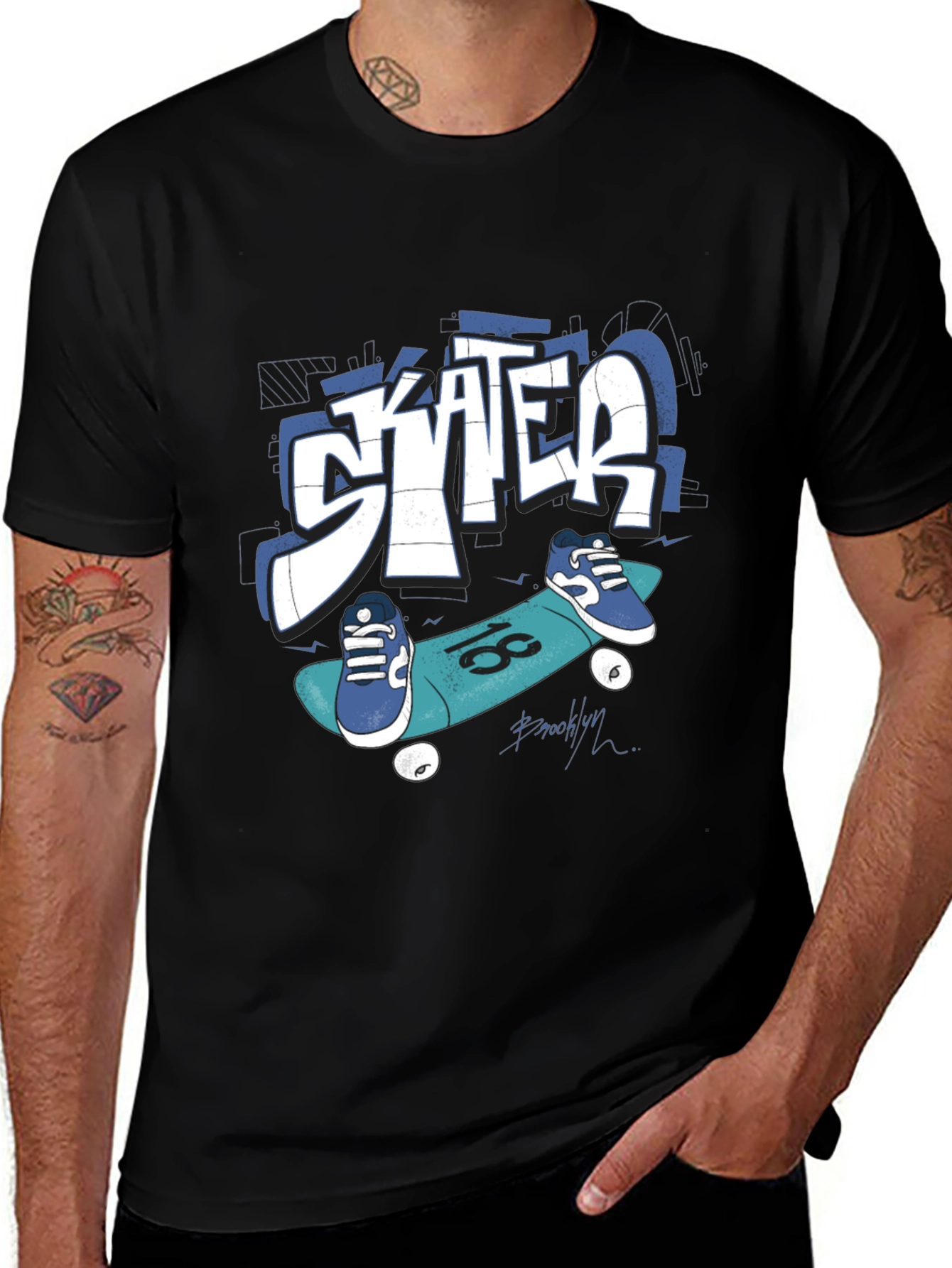 Variant 14 of Skater Graphic Tee - Cool Urban Style T-Shirt