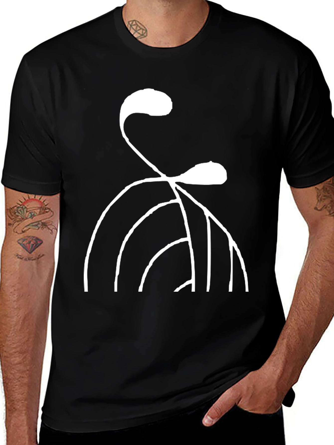 Abstract Graphic T-Shirt - Modern Minimalist Design