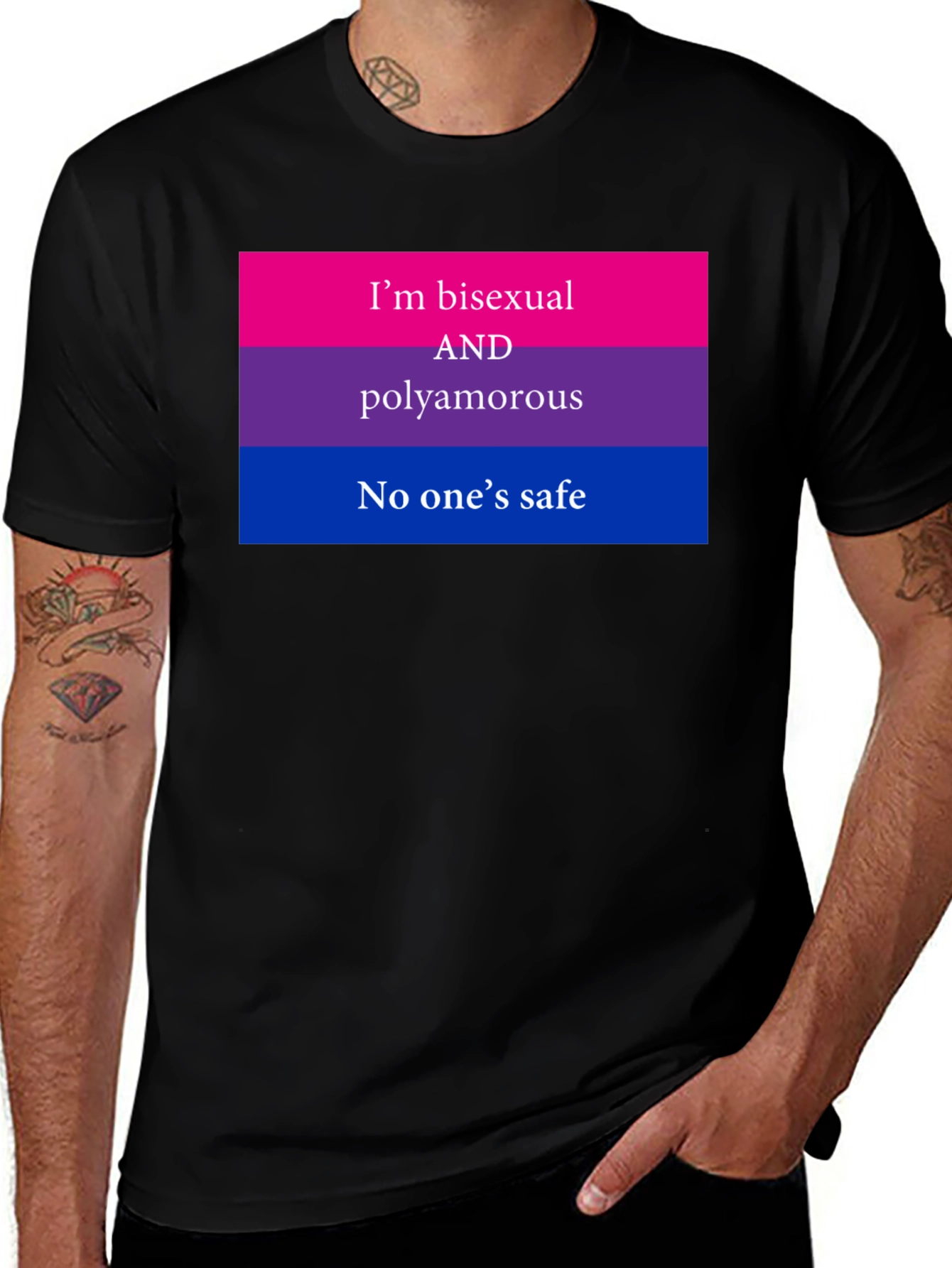 Variant 13 of Bisexual Polyamorous Pride T-Shirt