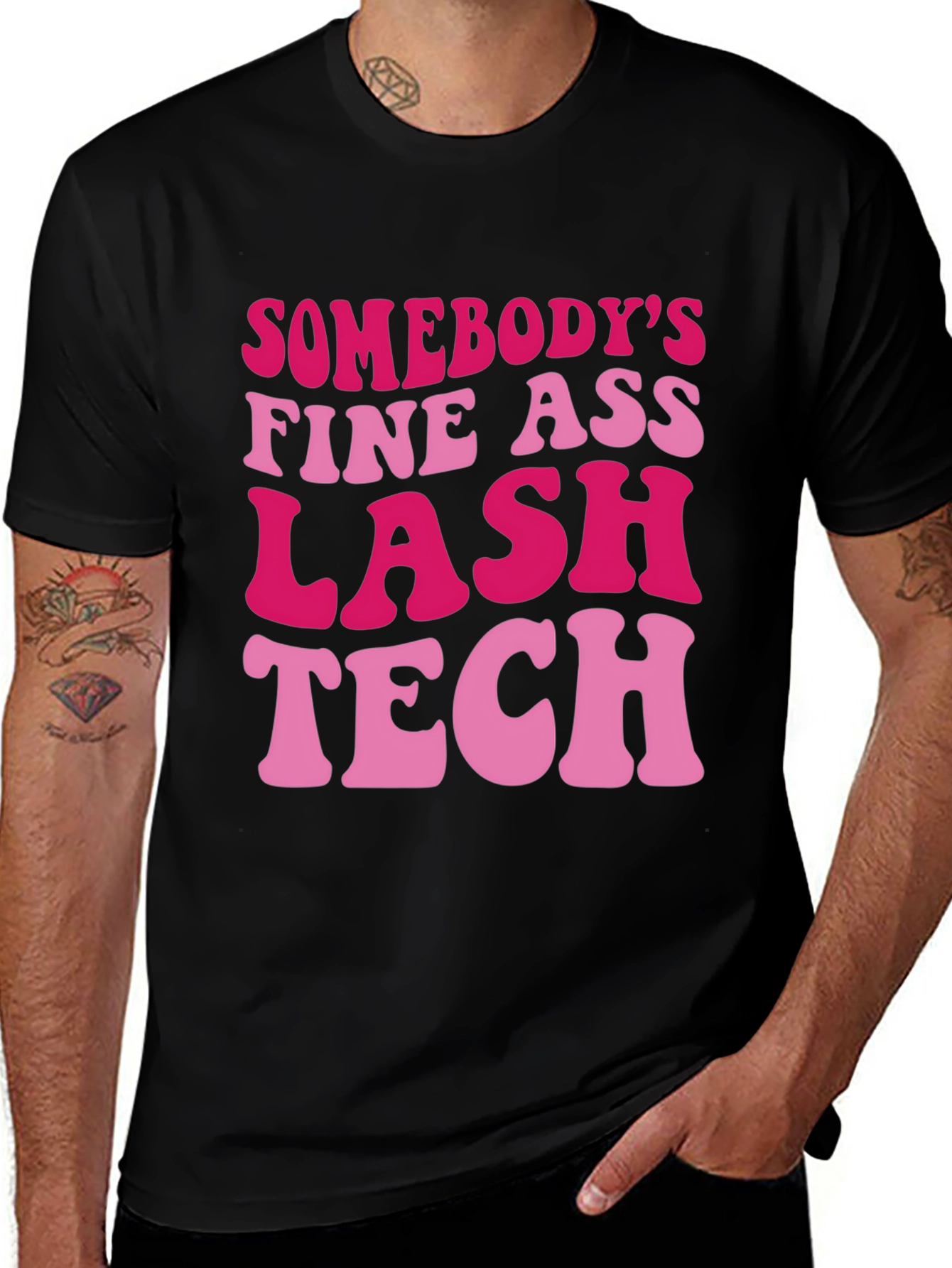 Variant 2 of Funny Lash Tech T-Shirt - Somebody's Fine Ass Lash Tech
