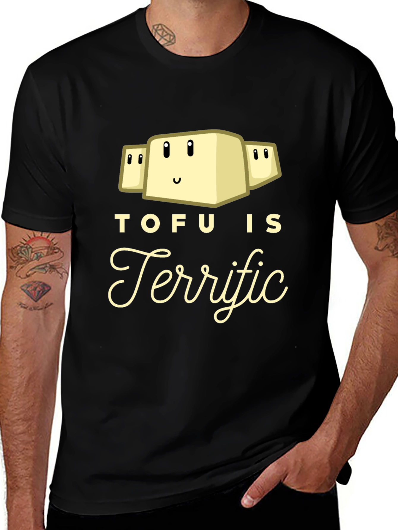 Variant 20 of Tofu is Terrific T-Shirt - Soft Cotton Tee