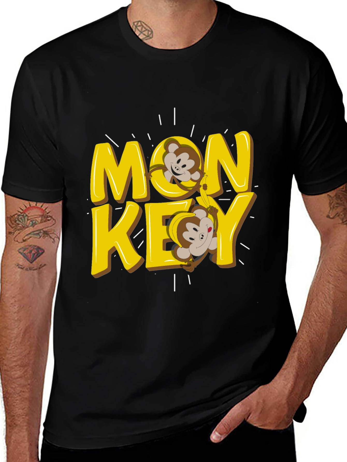 Variant 9 of Monkey Cartoon Graphic T-Shirt