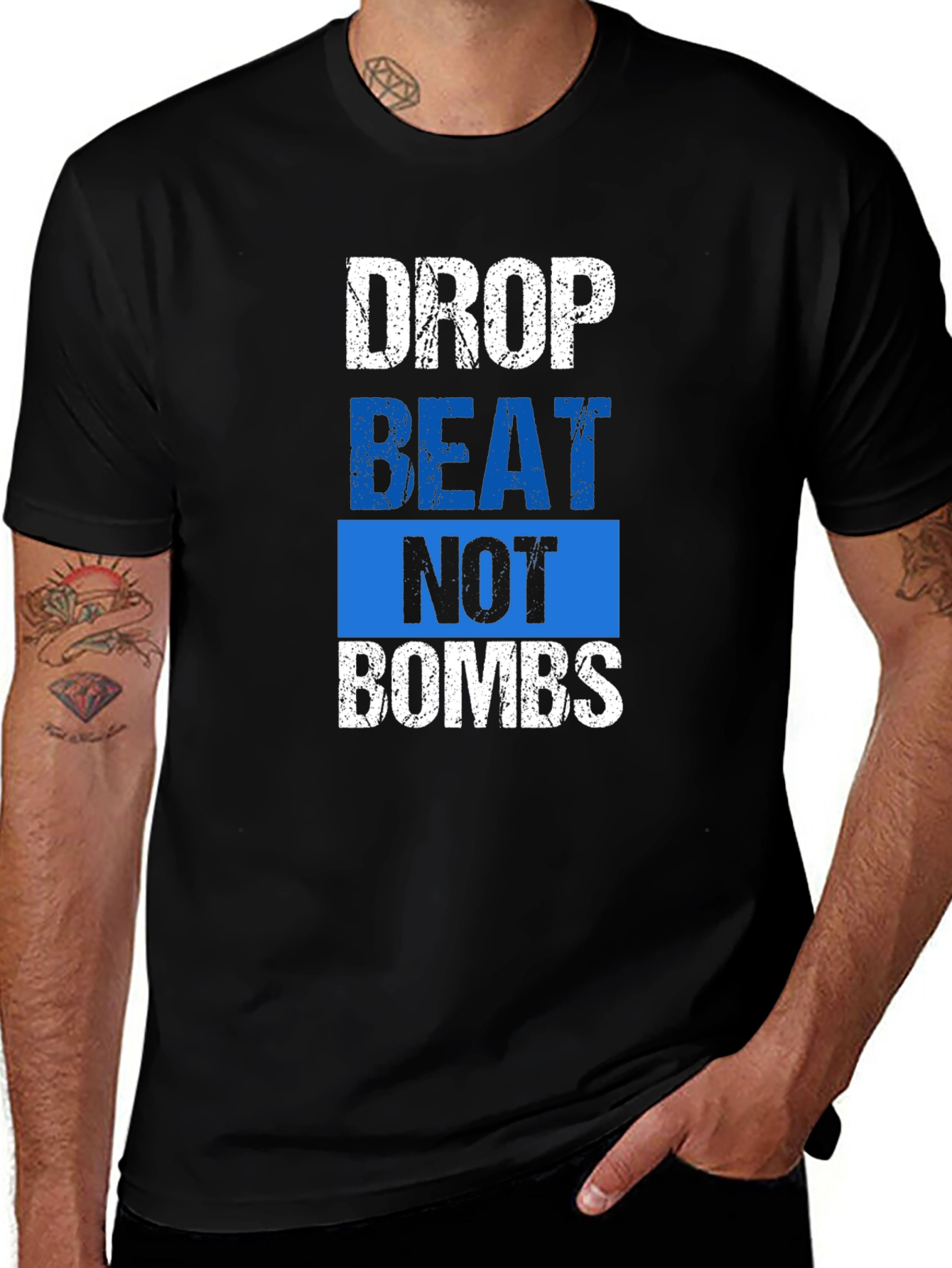 Variant 22 of Drop Beat Not Bombs Graphic T-Shirt