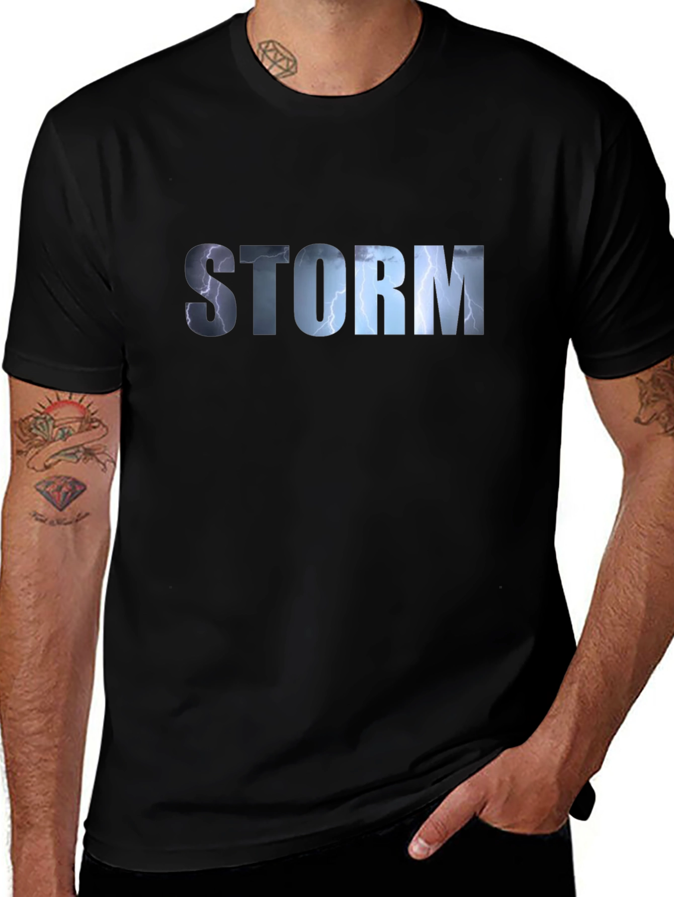 Variant 27 of Storm Graphic Black T-Shirt