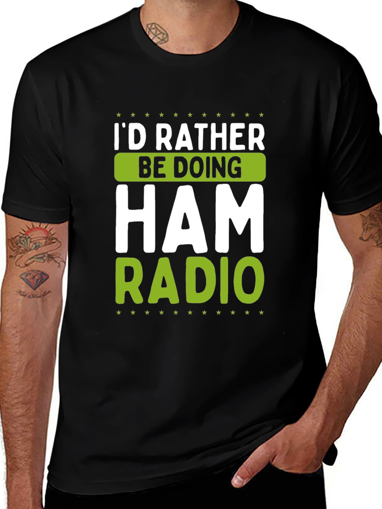 Variant 11 of Ham Radio T-Shirt - "I'd Rather Be Doing..." Funny Gift