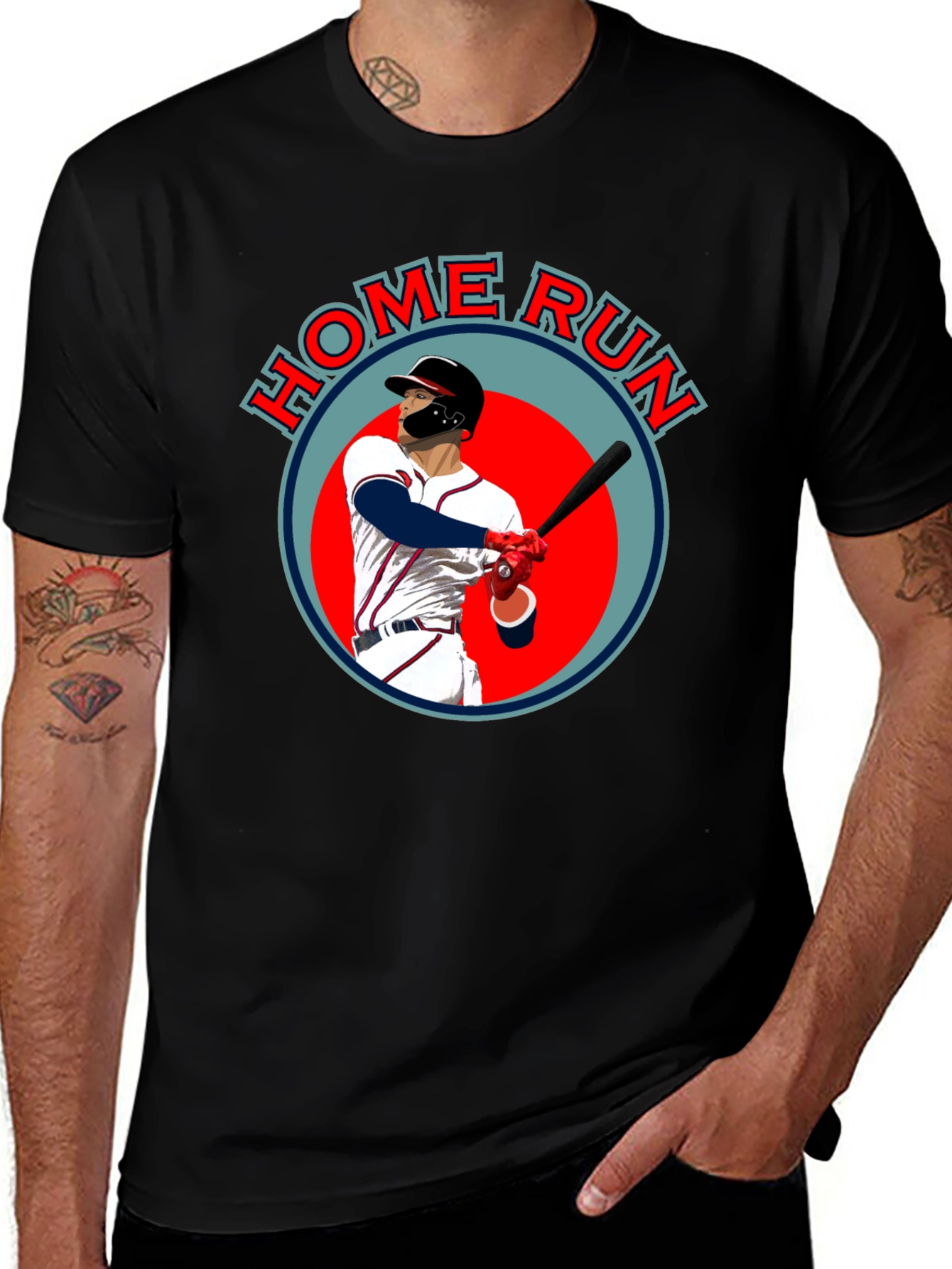 Variant 4 of Home Run Baseball Graphic Tee