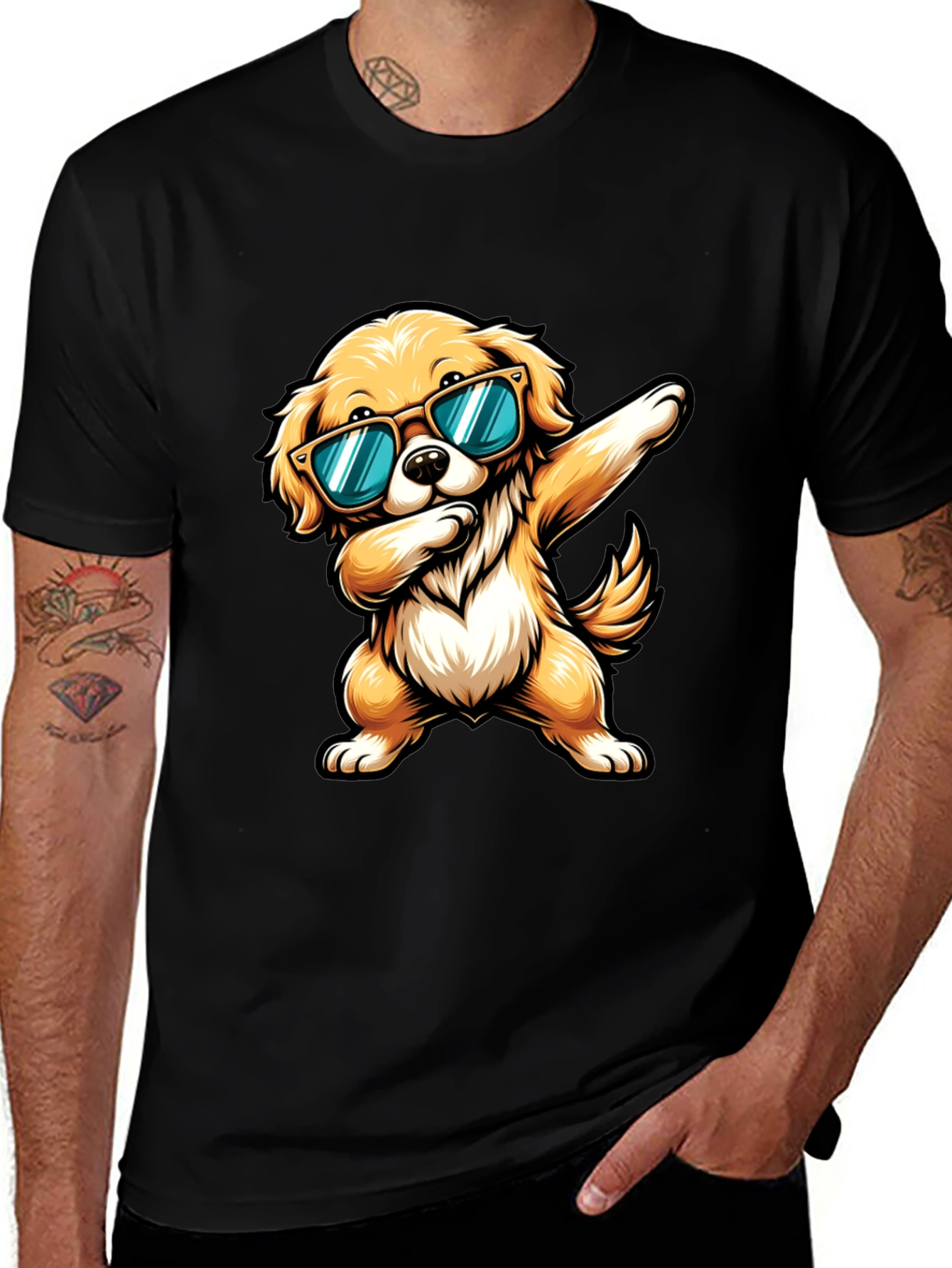 Variant 16 of Cool Dog Dab Graphic Tee