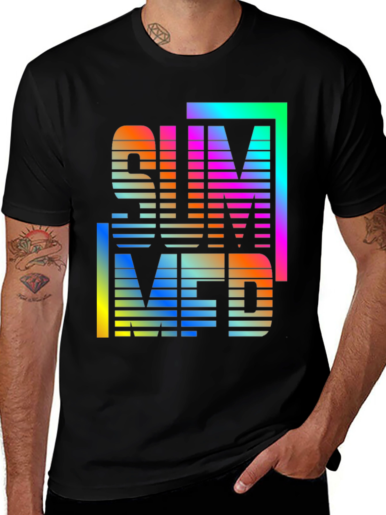 Variant 12 of Retro "SUMMFD" Graphic T-Shirt - Vintage Style Men's Tee