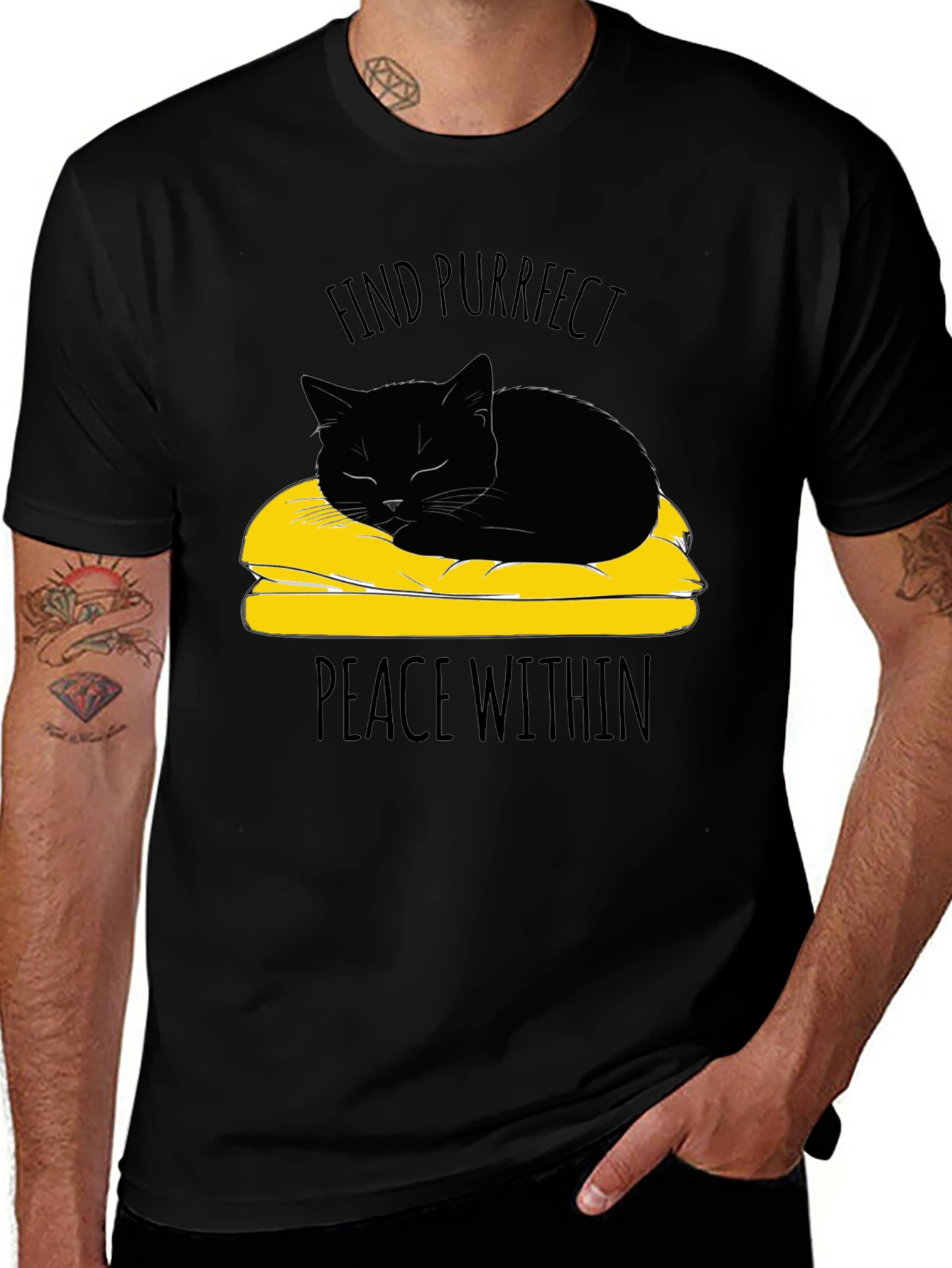 Variant 29 of Purrfect Peace Cat T-Shirt