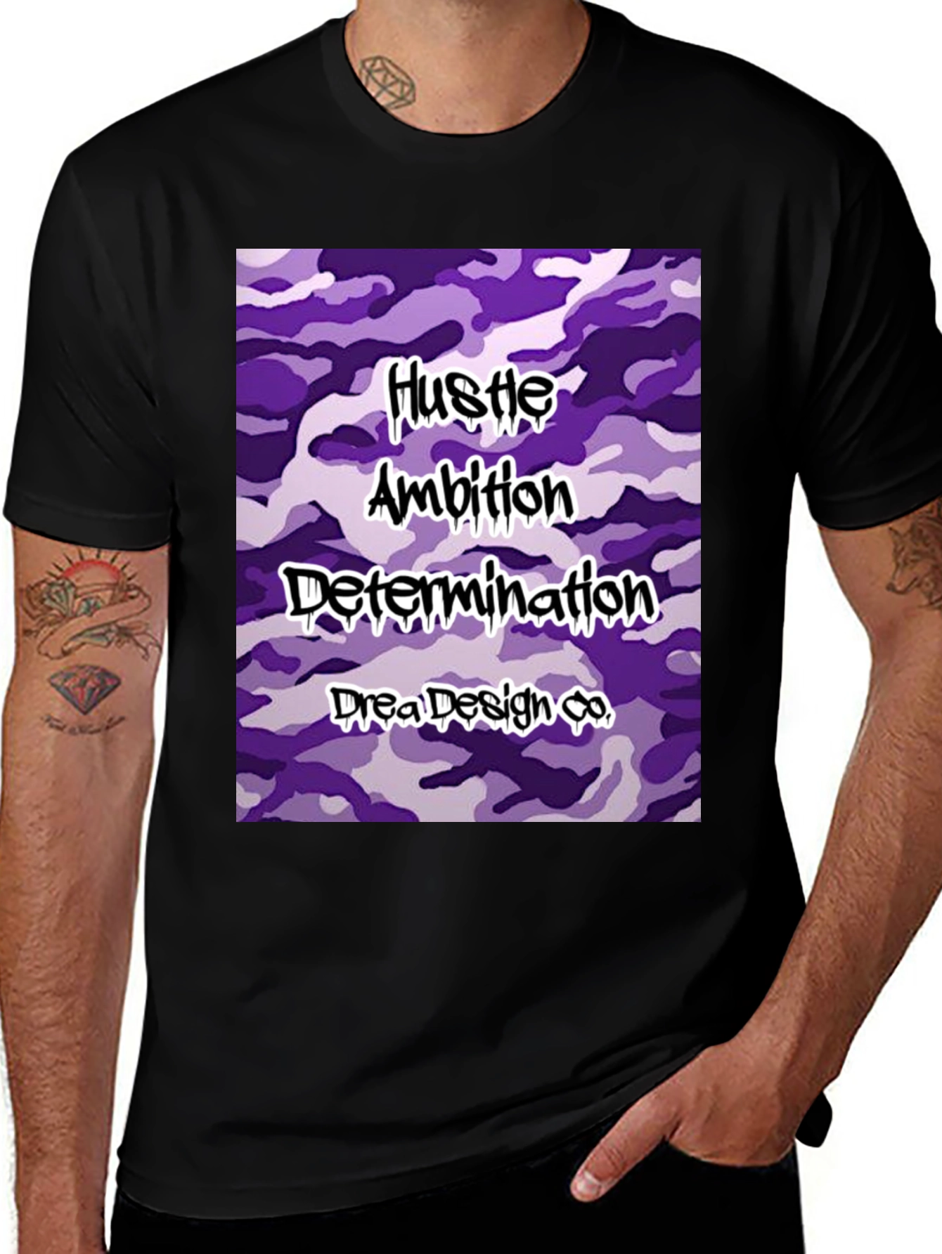 Hustle Ambition Determination Tee - Drea Design Co.