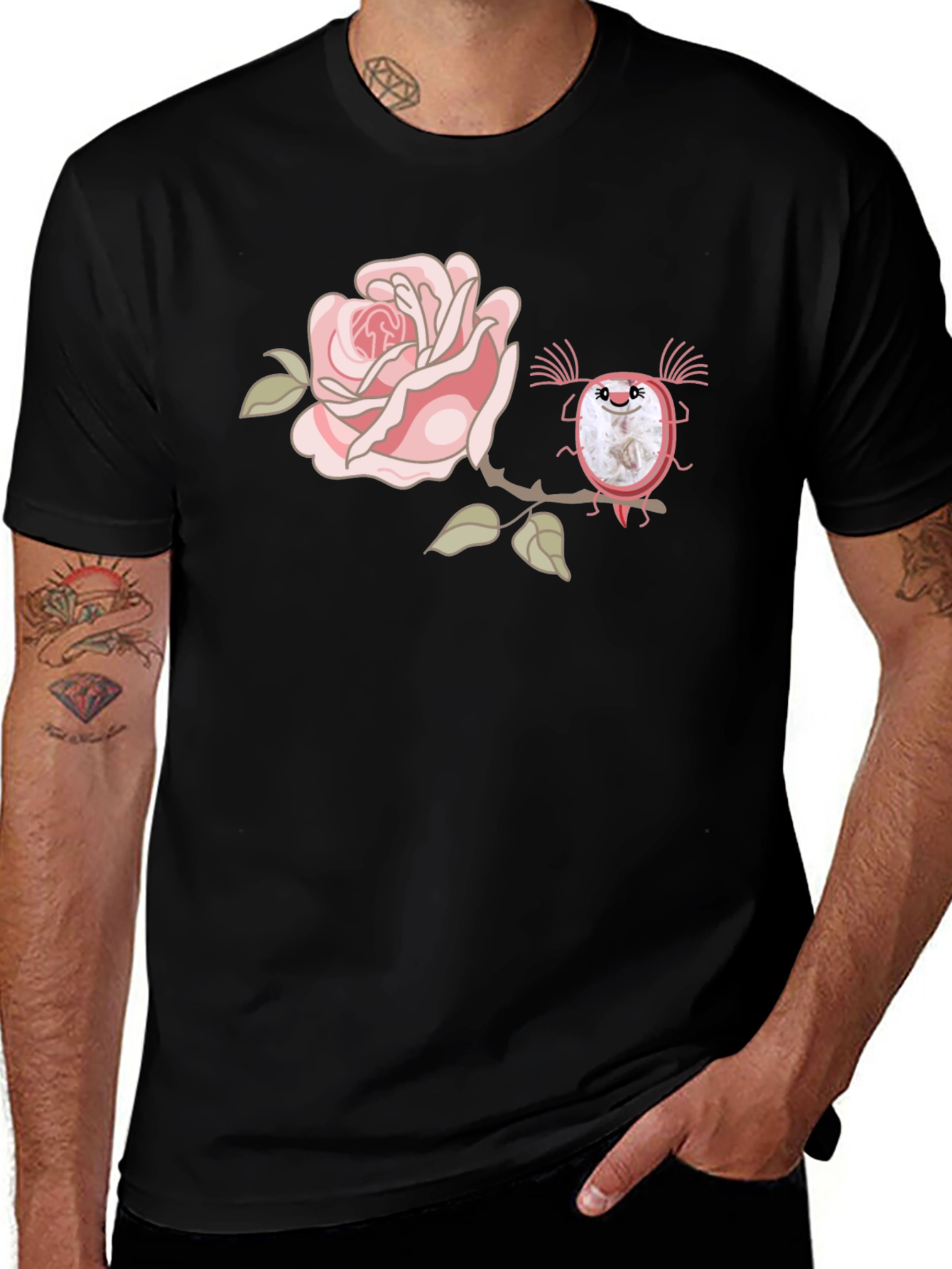 Variant 21 of Rose & Creature Graphic Black T-Shirt