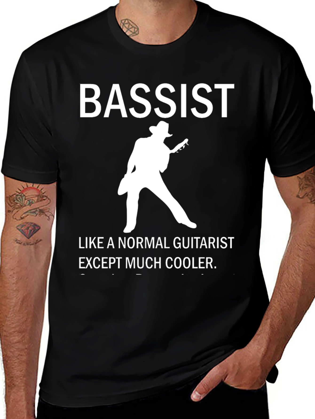 Variant 4 of Cool Bassist Graphic T-Shirt - Musician Humor Tee