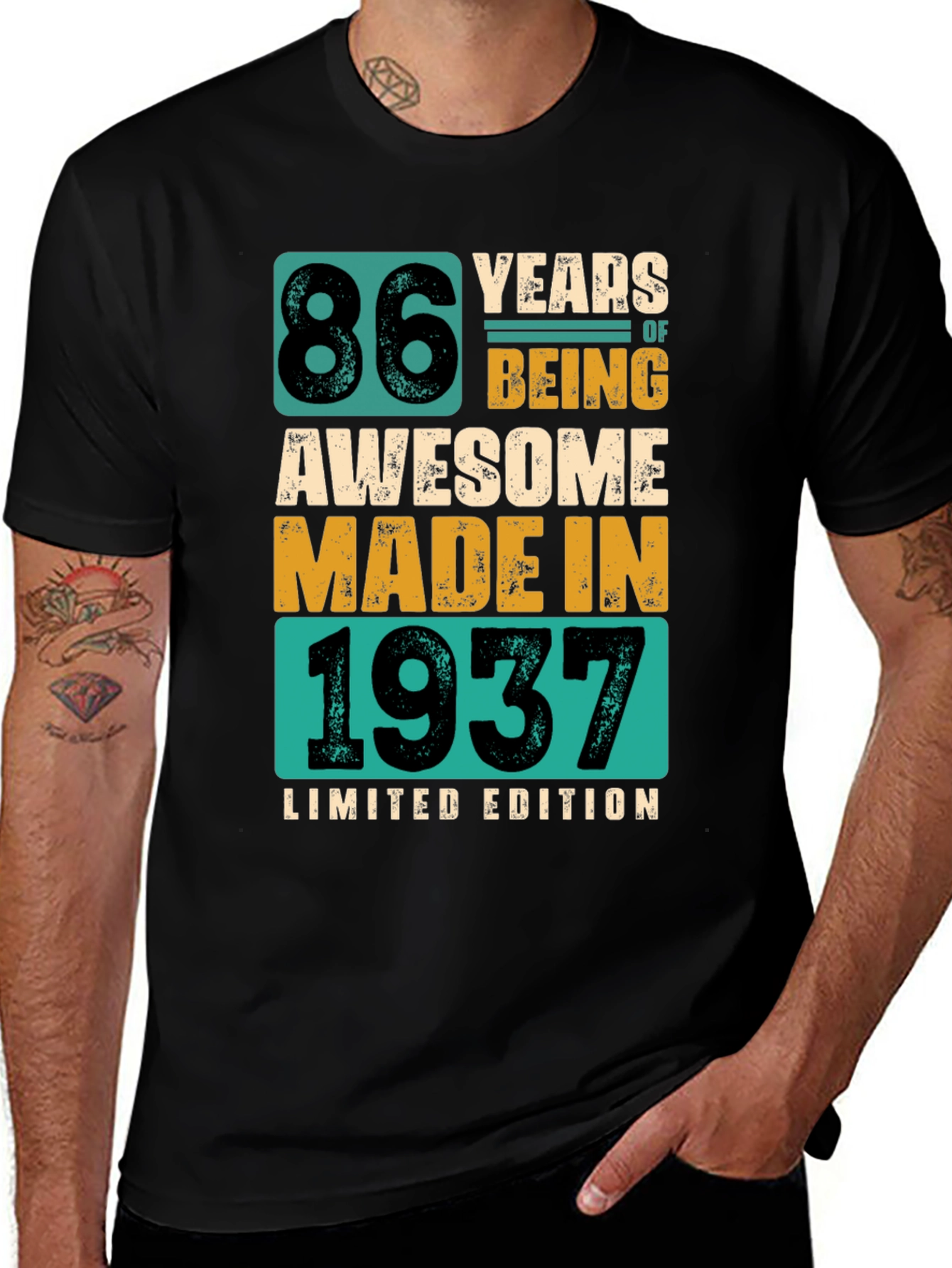 Variant 11 of 86 Years Awesome Born in 1937 Limited Edition T-Shirt