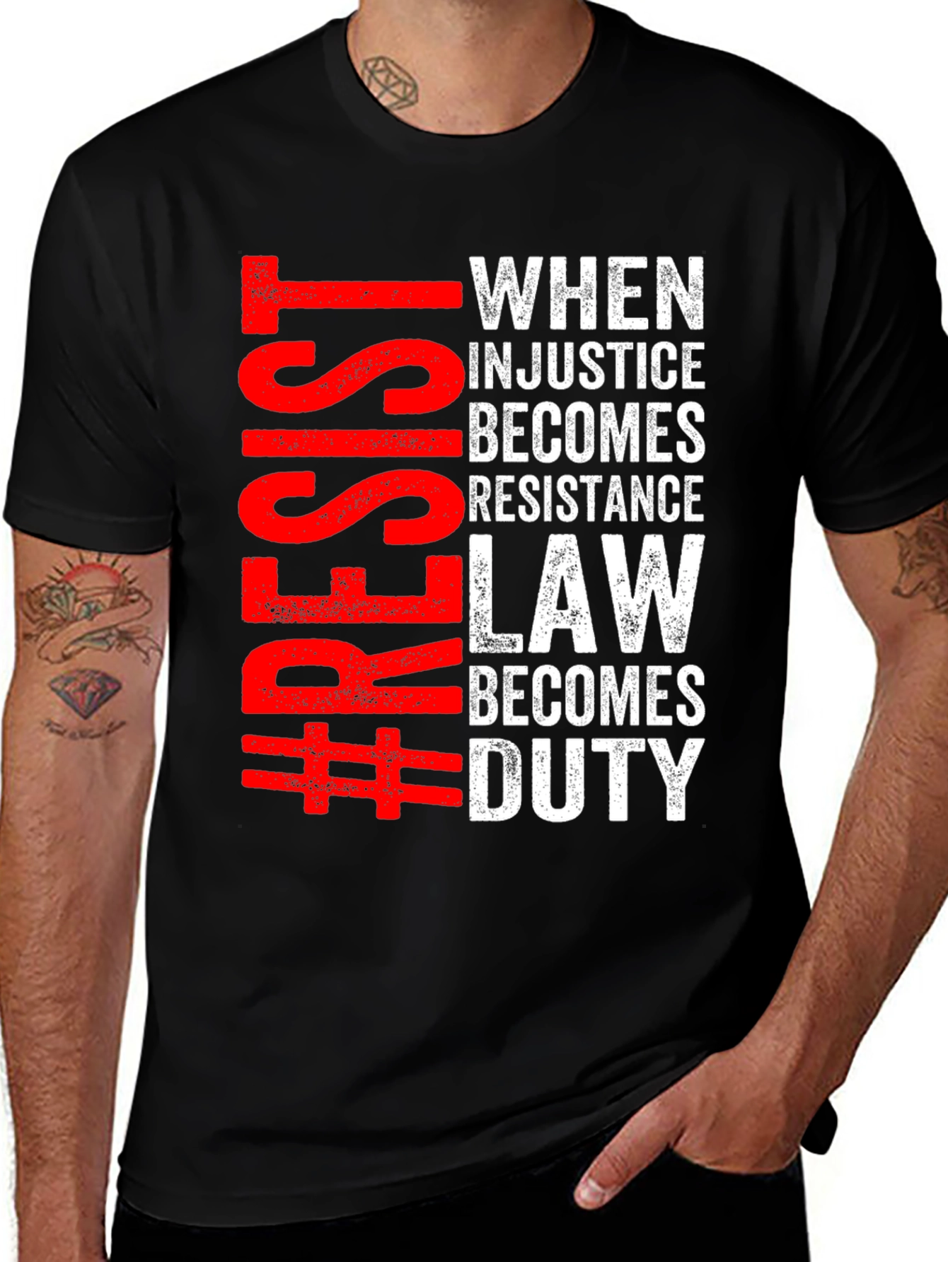 Resist Injustice T-Shirt: When Law Becomes Duty