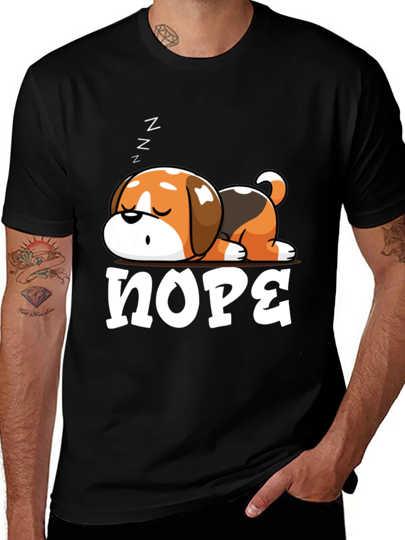 Variant 22 of Nope Sleeping Dog Graphic T-Shirt