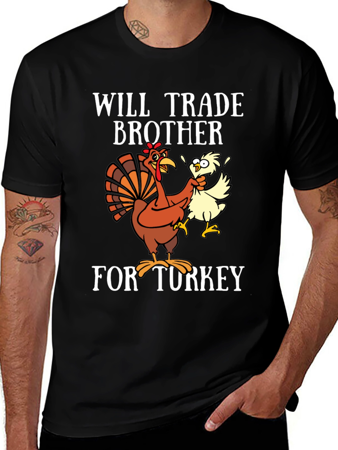 Variant 17 of Will Trade Brother for Turkey Graphic T-Shirt