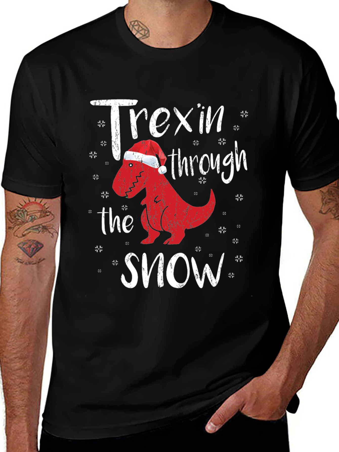 Variant 3 of Trexin' Through the Snow T-Shirt