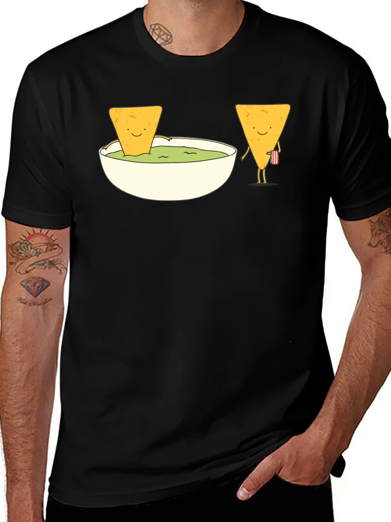 Variant 14 of Funny Nacho & Dip Graphic T-Shirt