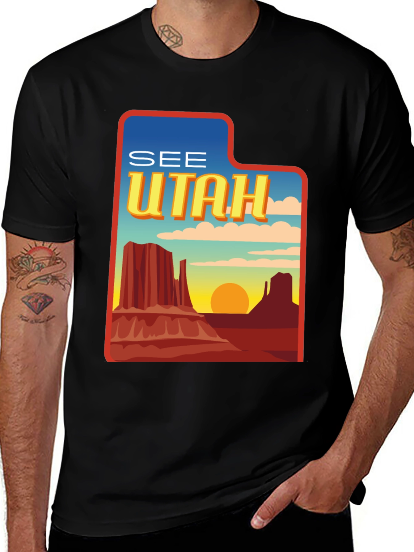 Variant 5 of See Utah Black T-Shirt