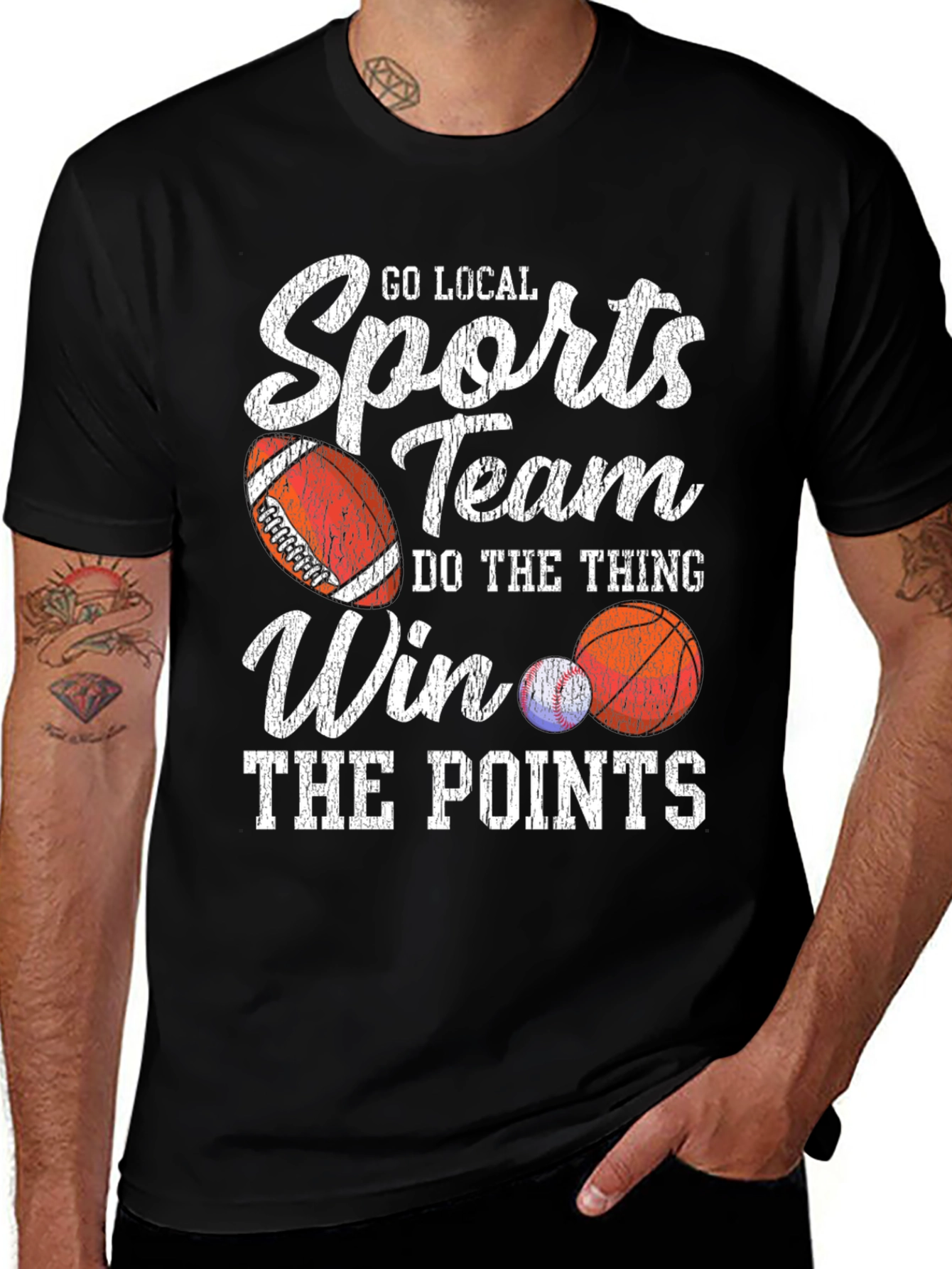 Black Go Local Sports Team T-Shirt main image