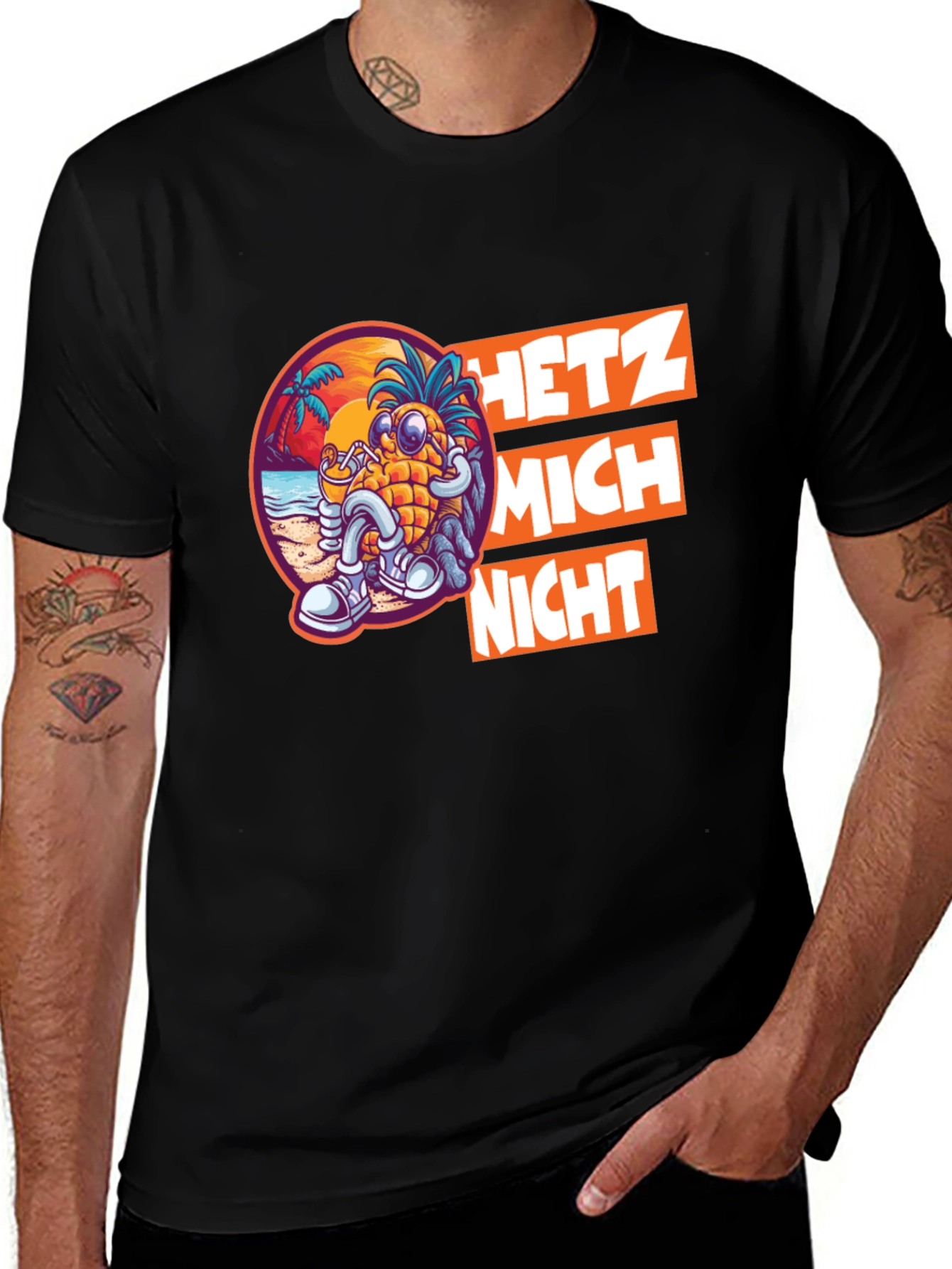 Variant 25 of Chill Pineapple T-Shirt - HETZ MICH NICHT