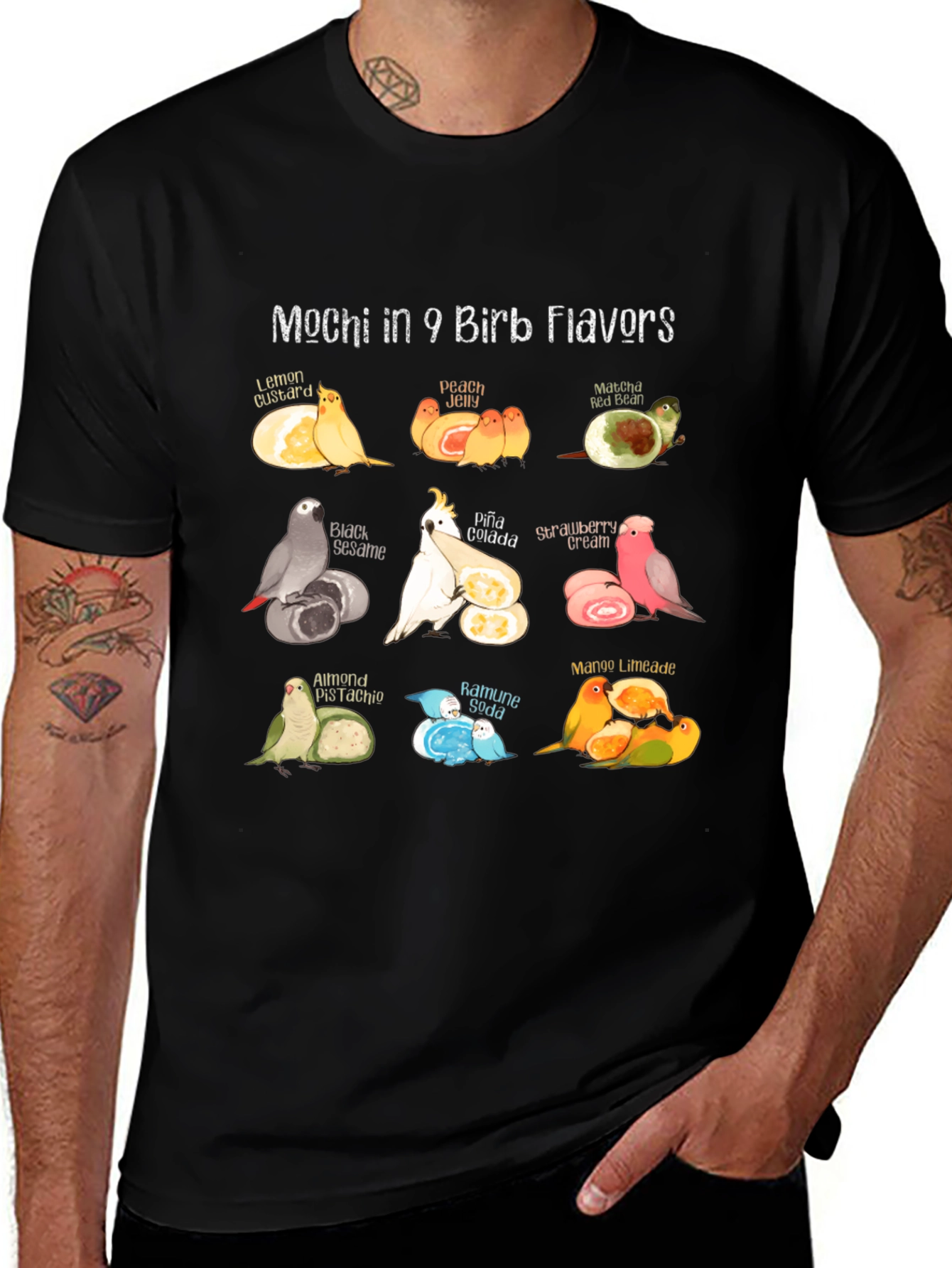 Variant 26 of Mochi in 9 Birb Flavors T-Shirt